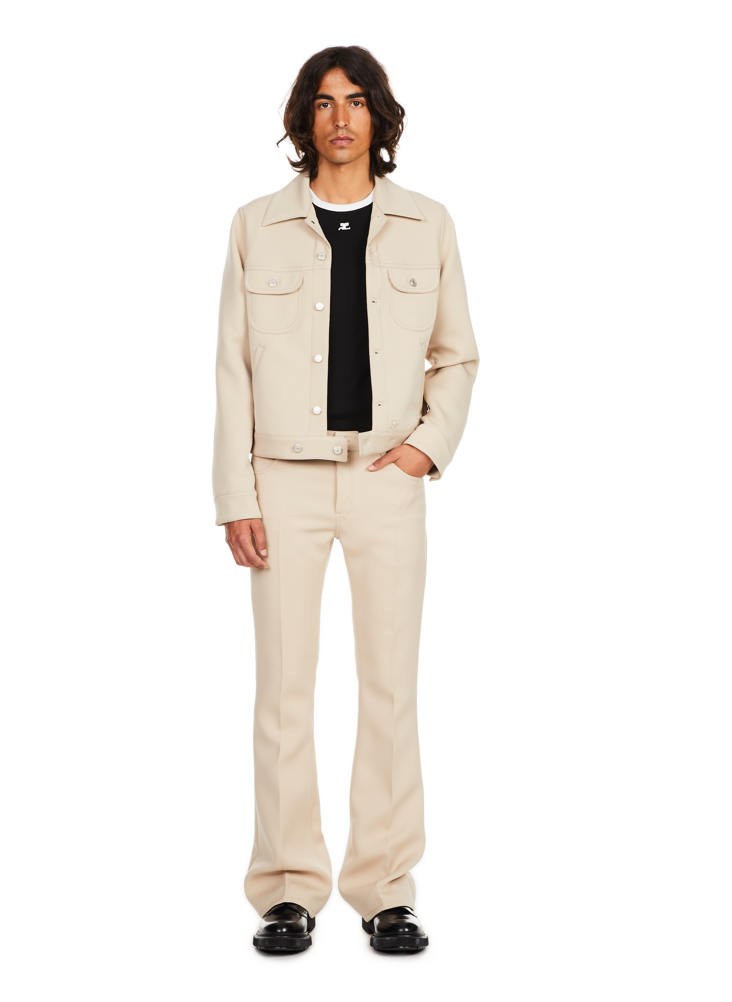 Cotton T-shirt COURRÈGES Black