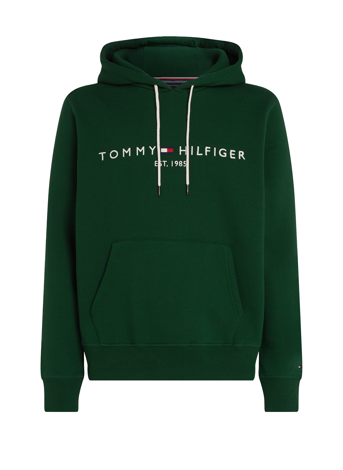 Organic cotton and recycled polyester hoodie TOMMY HILFIGER Green