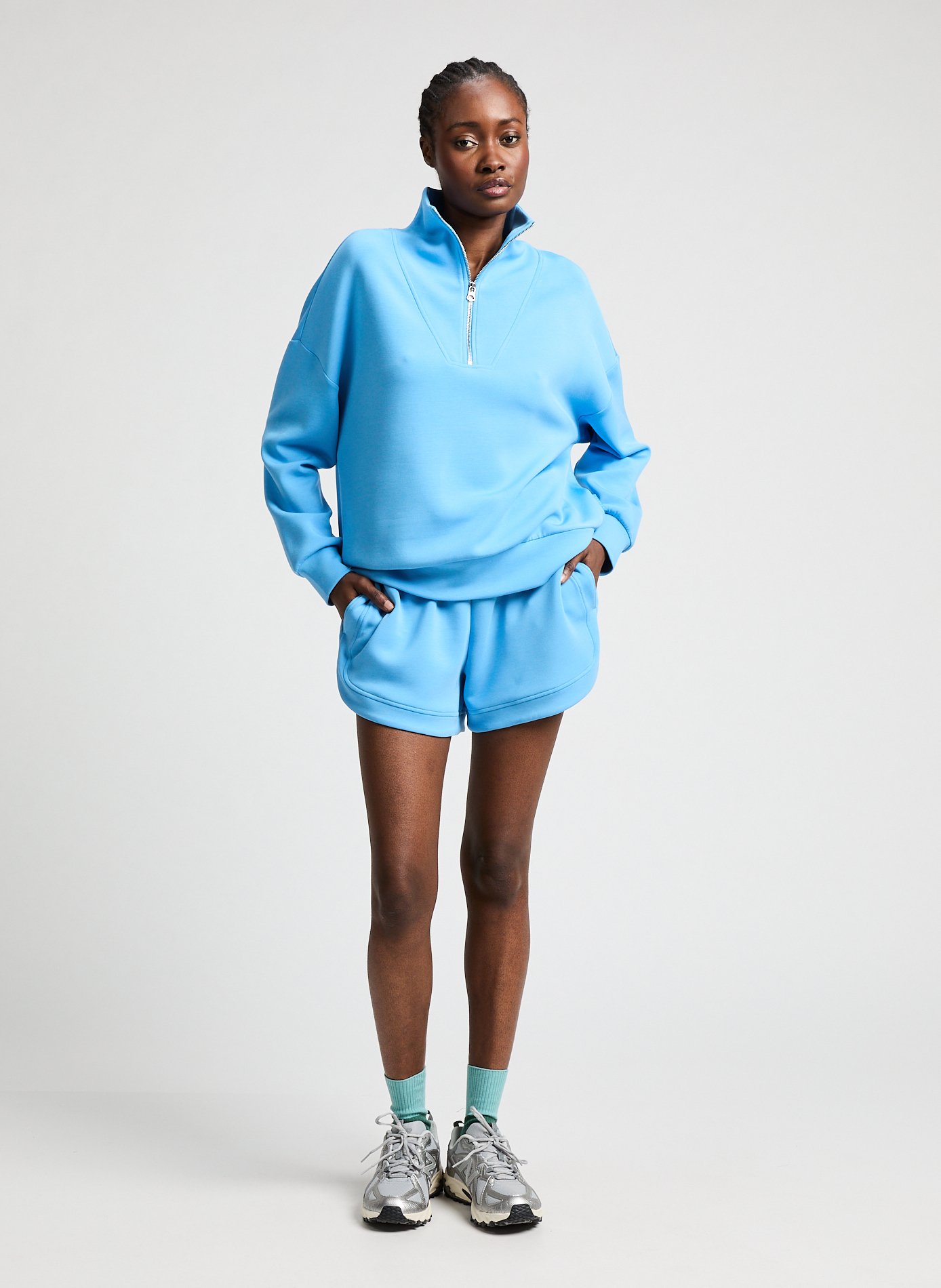 Zip-neck sweatshirt VARLEY Blue