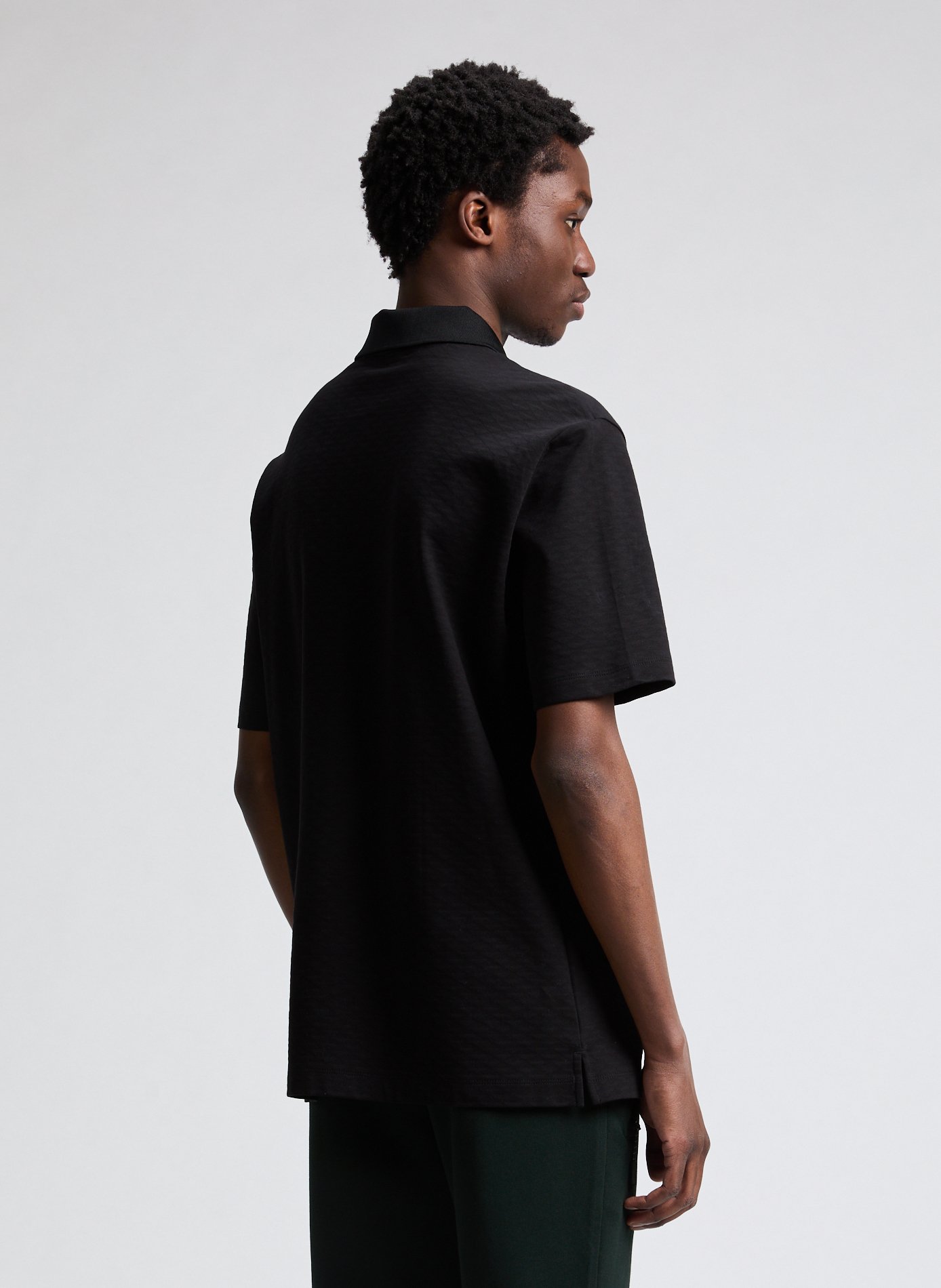 Logo patterned polo Black