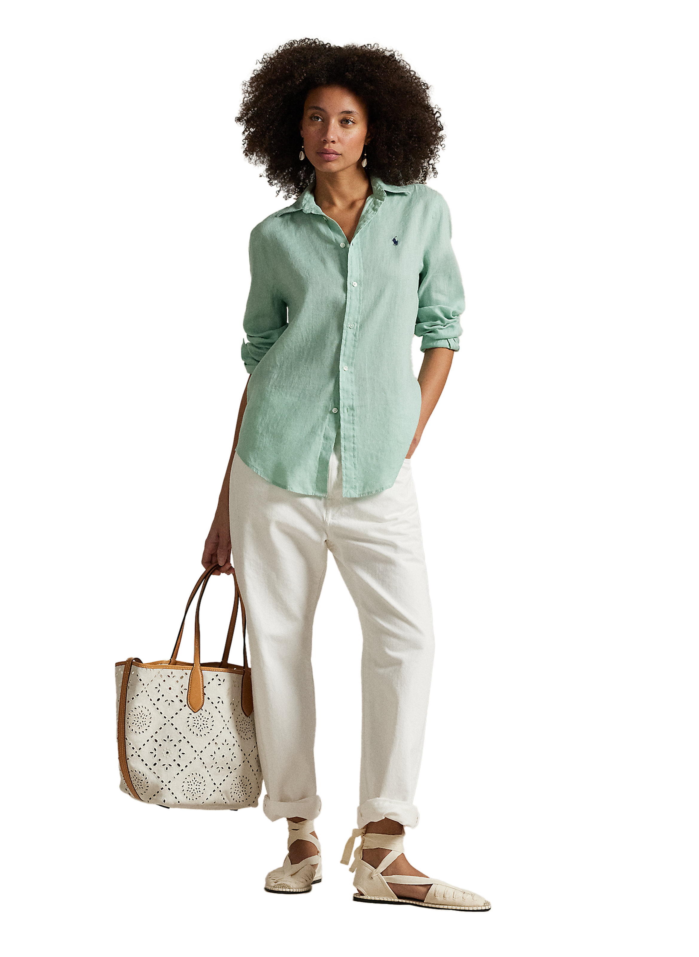 Linen shirt POLO RALPH LAUREN Green