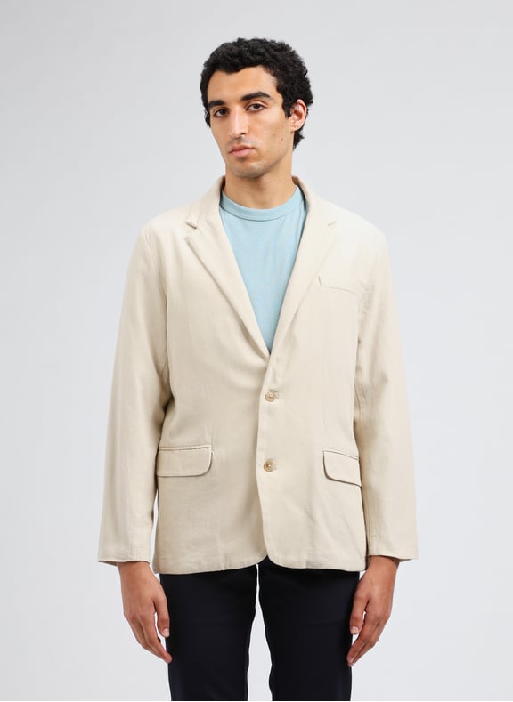 Blazer droit en coton mélangé Beige by DOCKERS DOCKERS Blazer droit en coton mélangé Beige