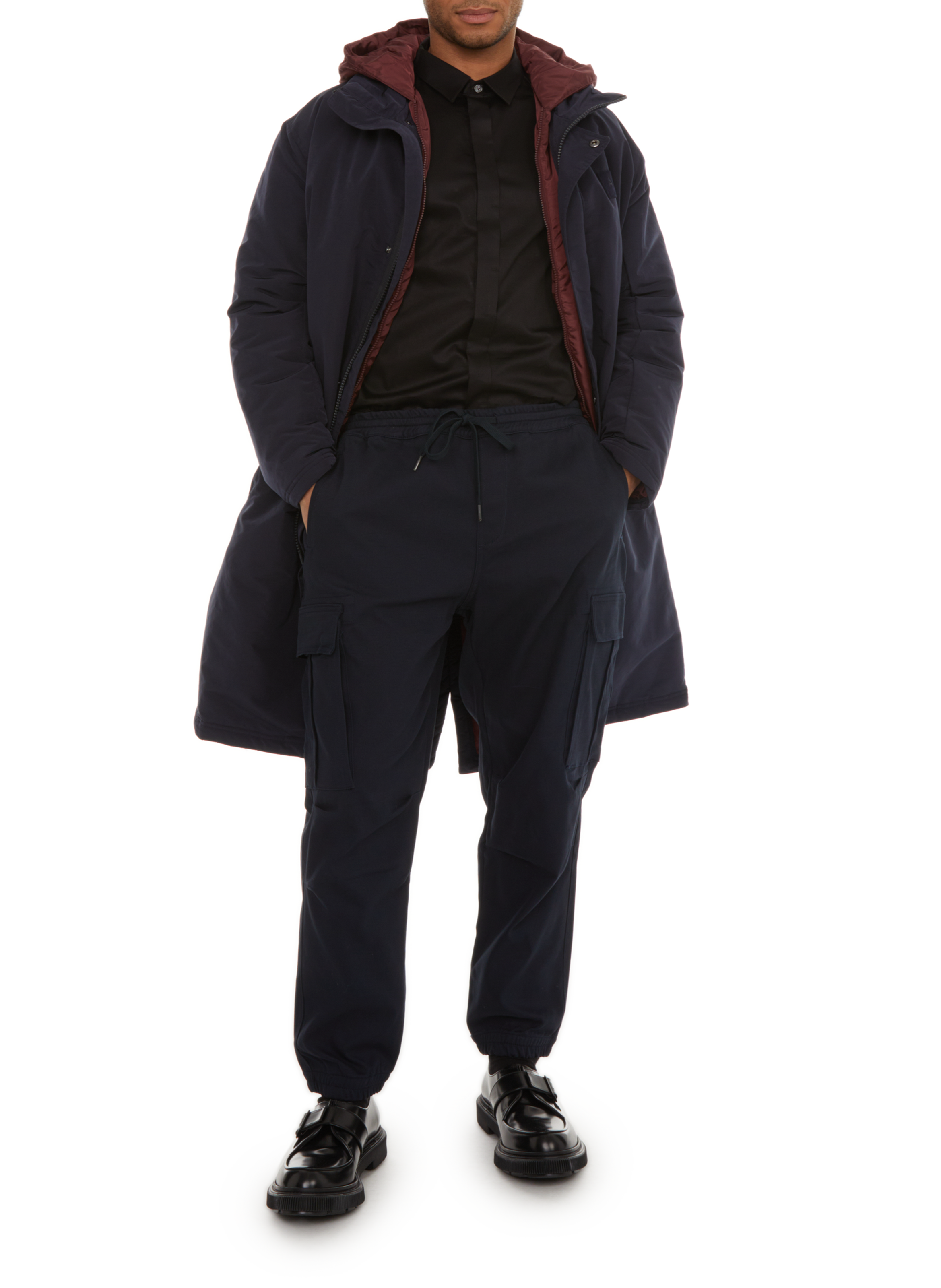 Button Down long-sleeve cotton Shirt ARMANI EXCHANGE Black