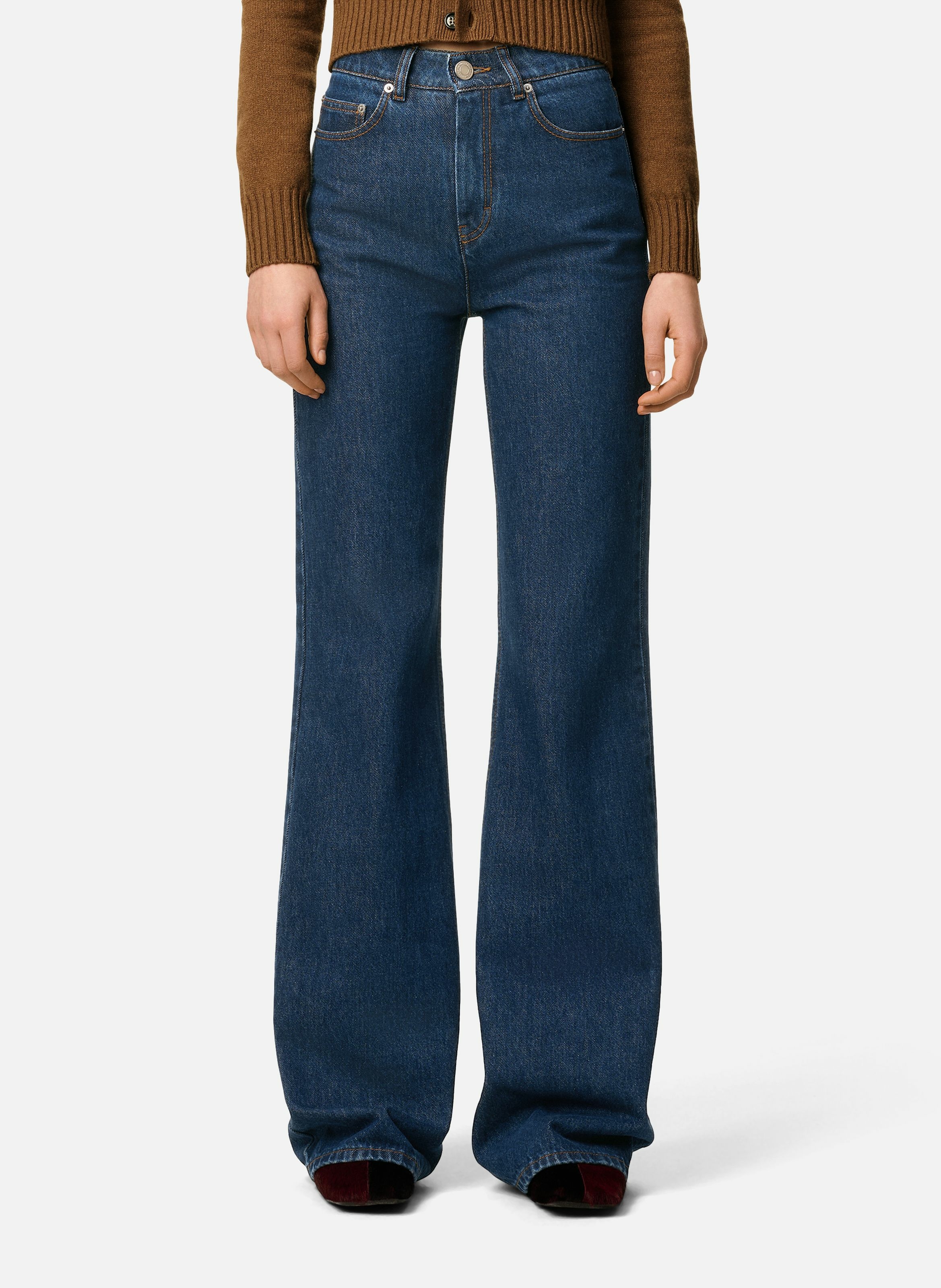 Jean coupe flare en coton BleuAMI PARIS