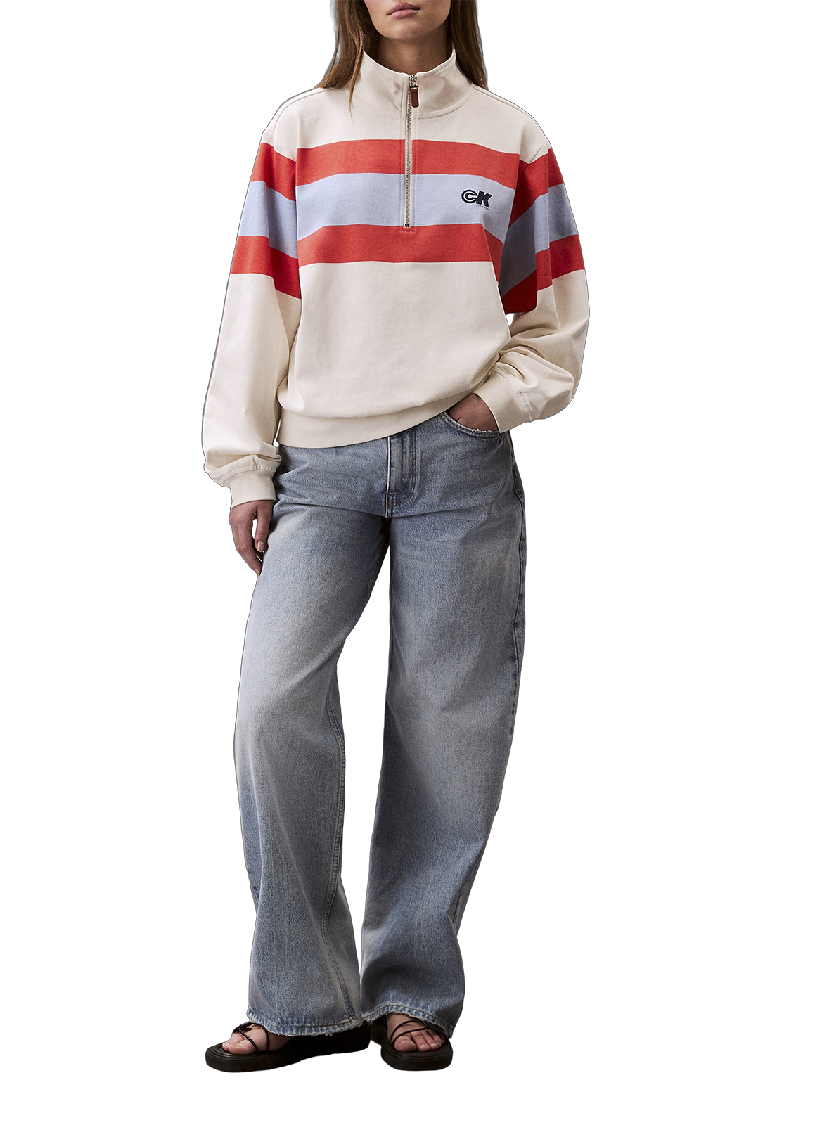 Striped cotton sweatshirt CALVIN KLEIN Multicolour