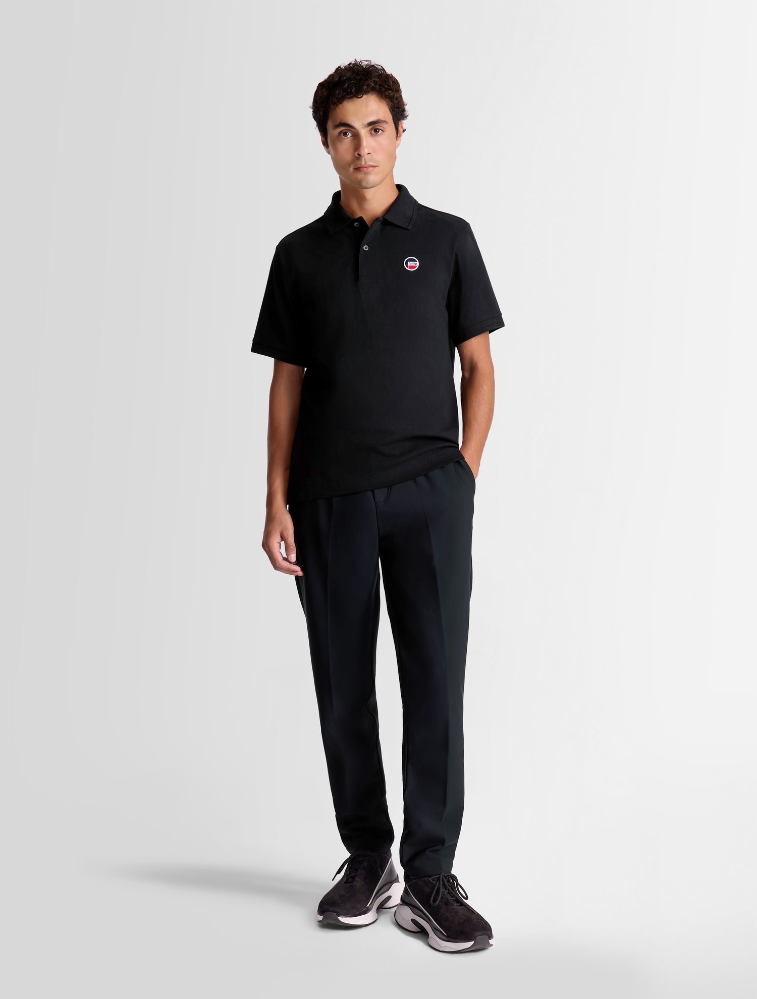 Polo manches courtes gerlo col polo coupe regular  Noir