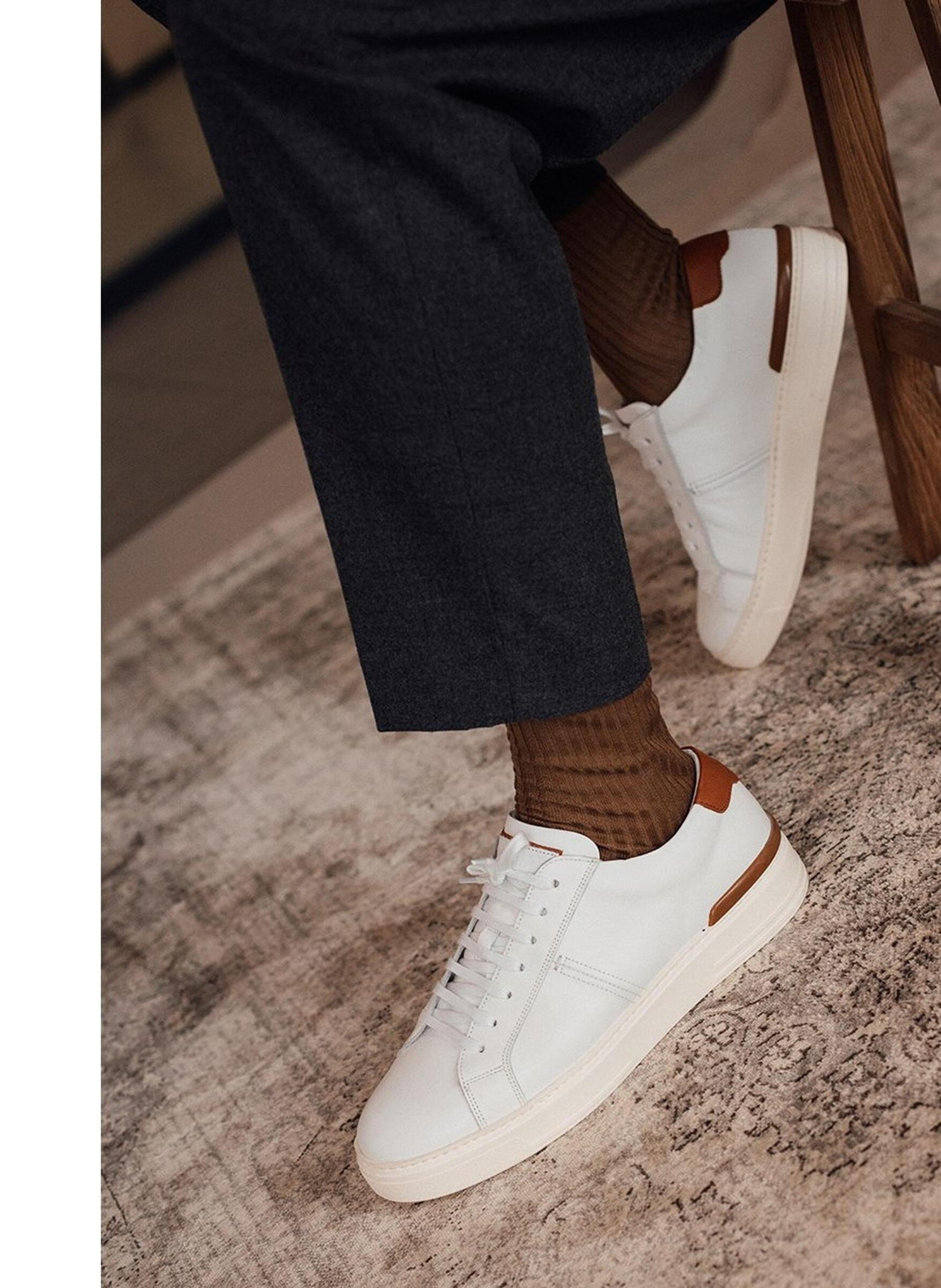 Sneakers cuir riva FINSBURY Blanc