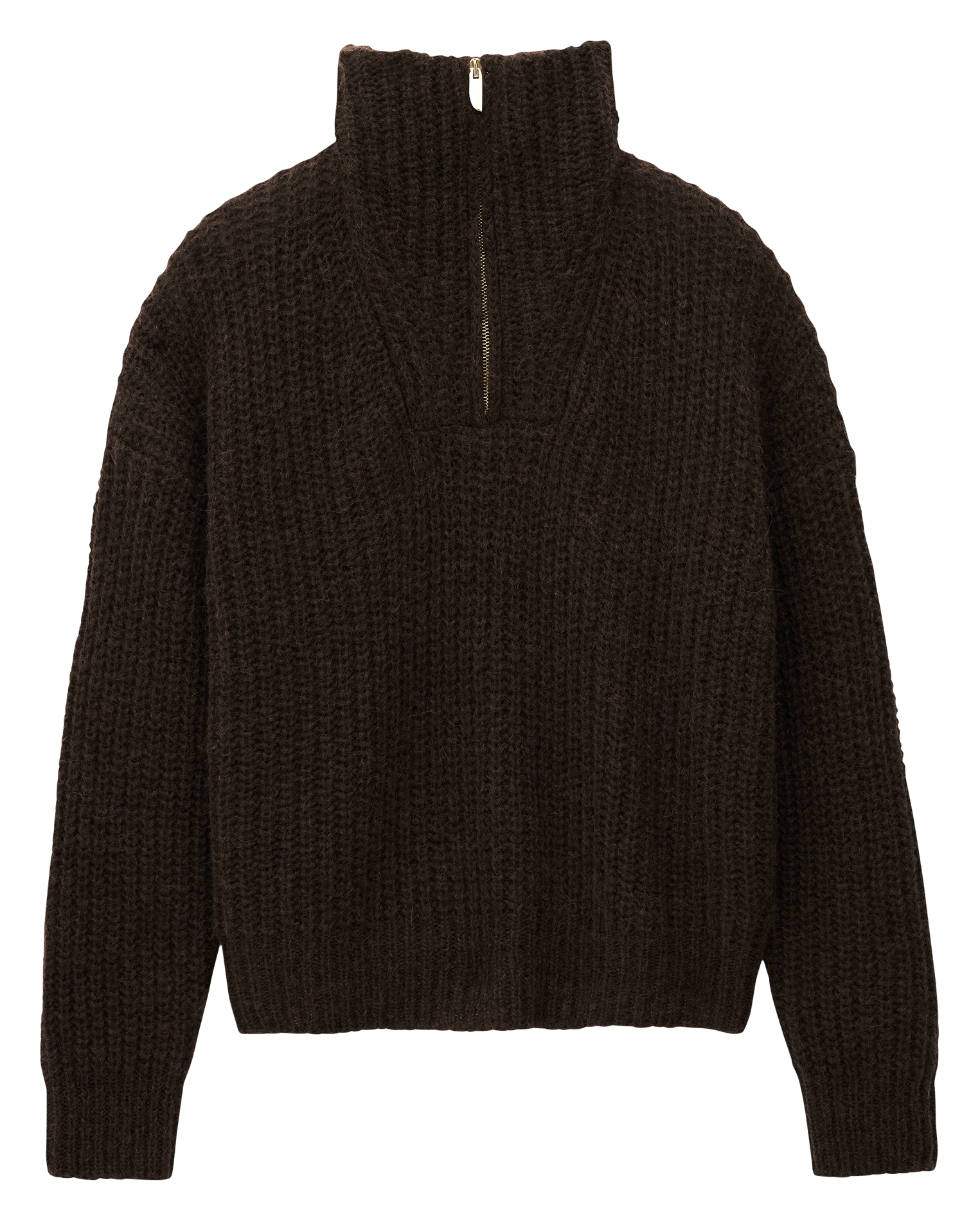 Pull col camionneur en laine mélangée beltane BA&SH Marron