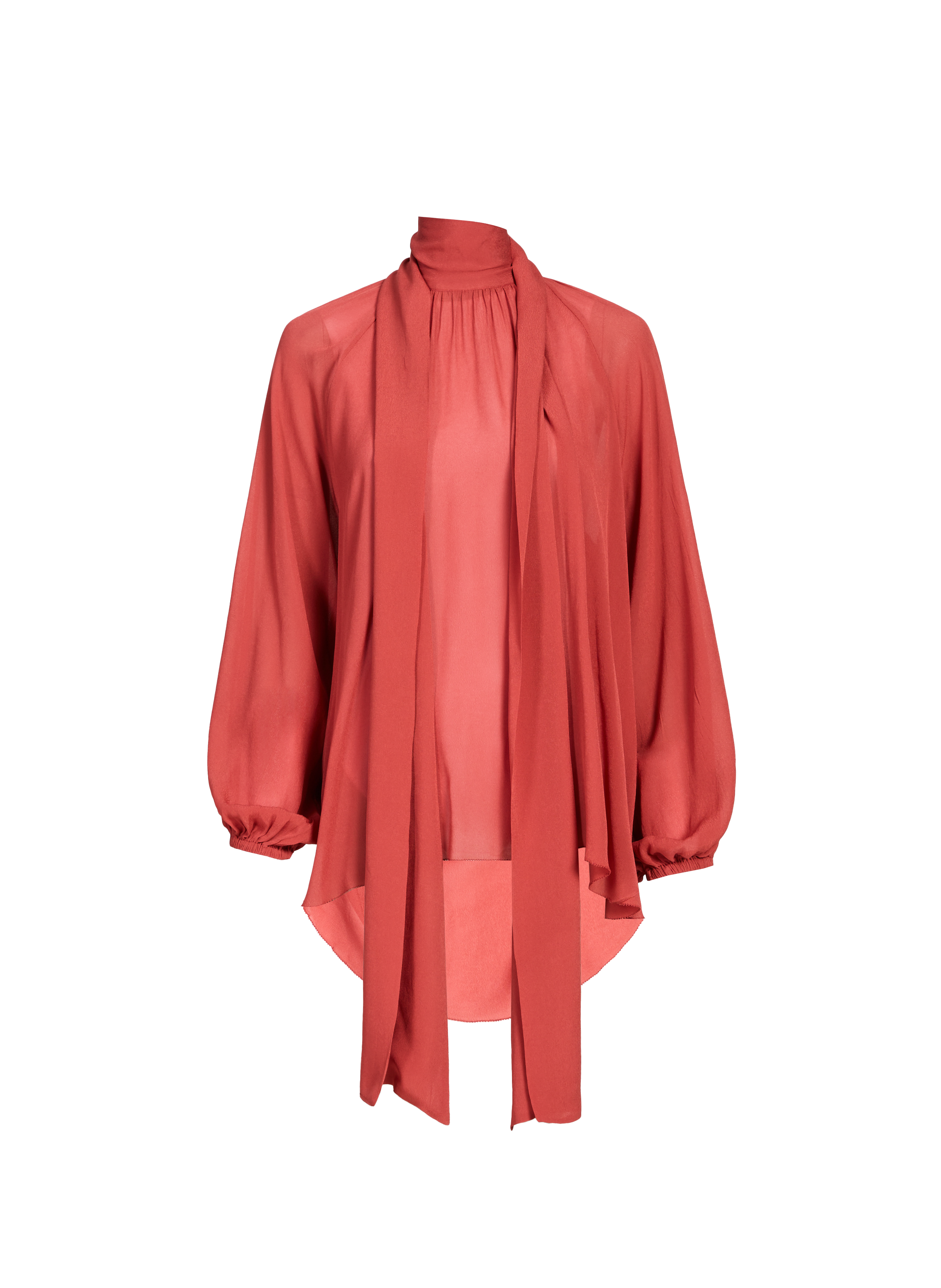 SUNCOO Blouse unie col montant Orange