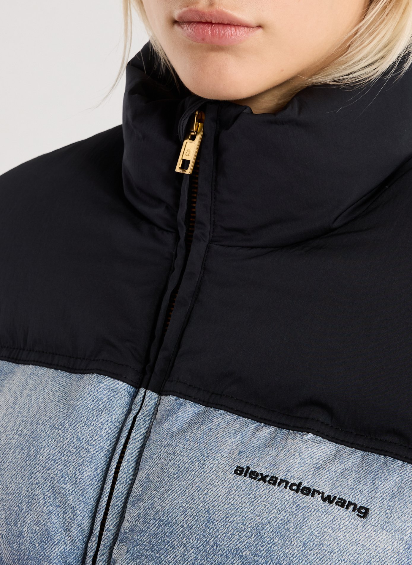 Doudoune droite matelassée à col montant ALEXANDER WANG Multicolore