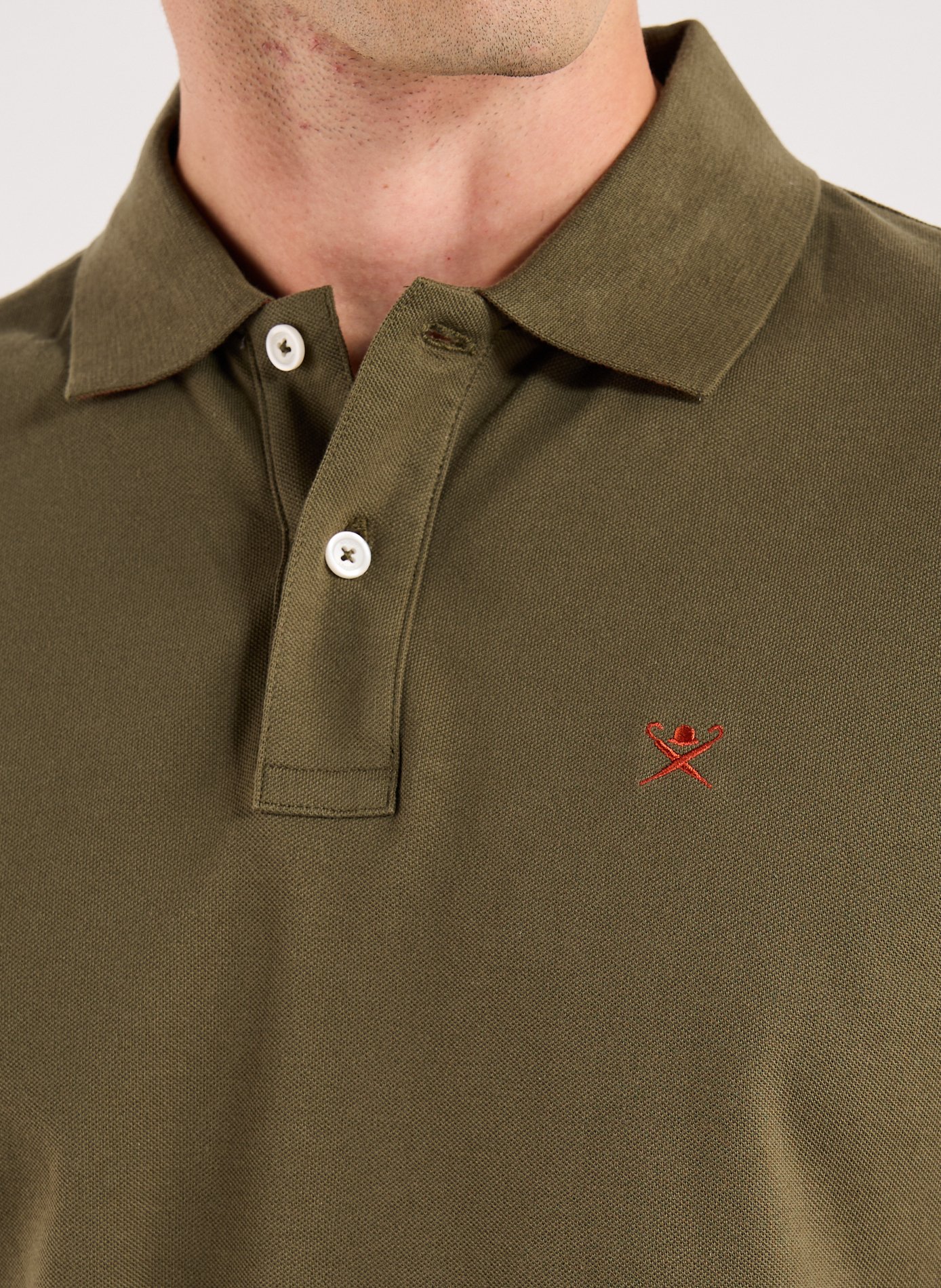 Long sleeve polo shirt HACKETT Green