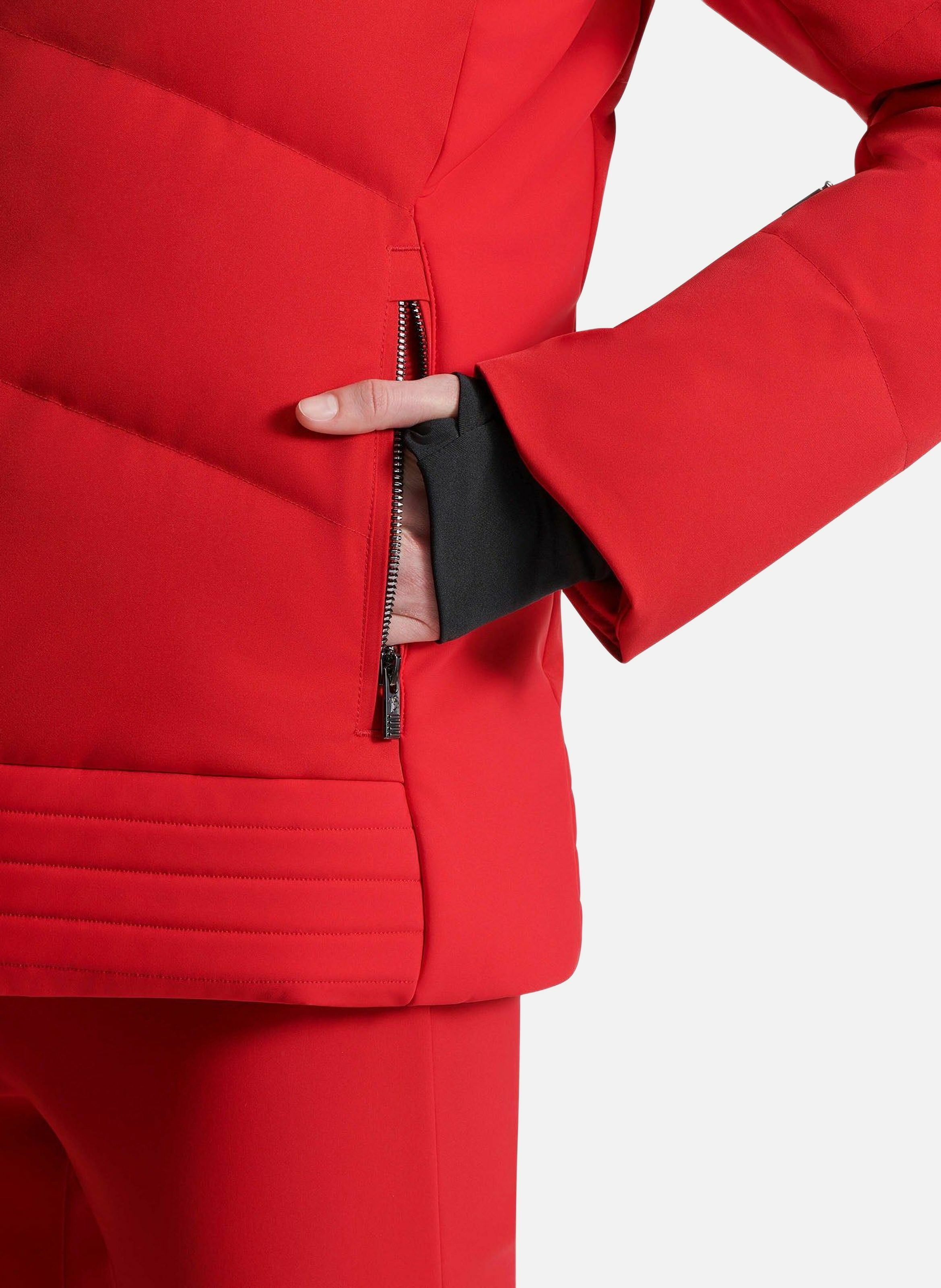 Veste de ski avery col montant coupe regular FUSALP Rouge