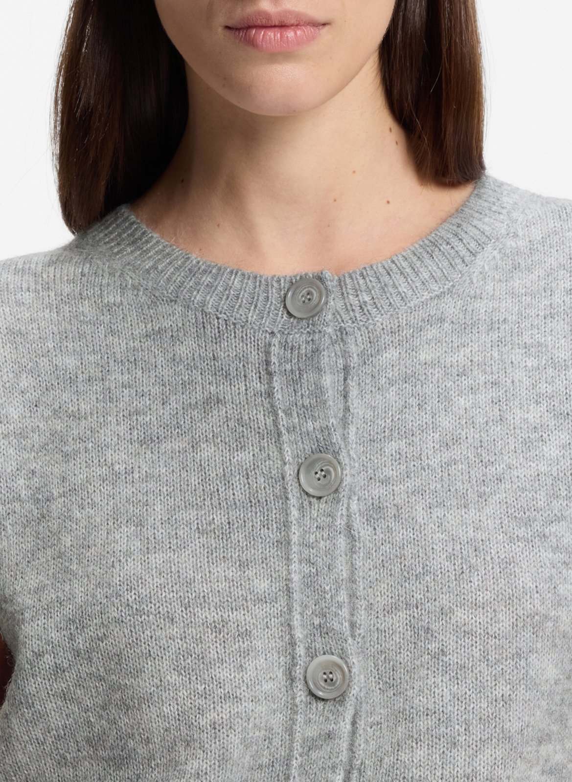 Cardigan sans manches chiné BOSS Argent