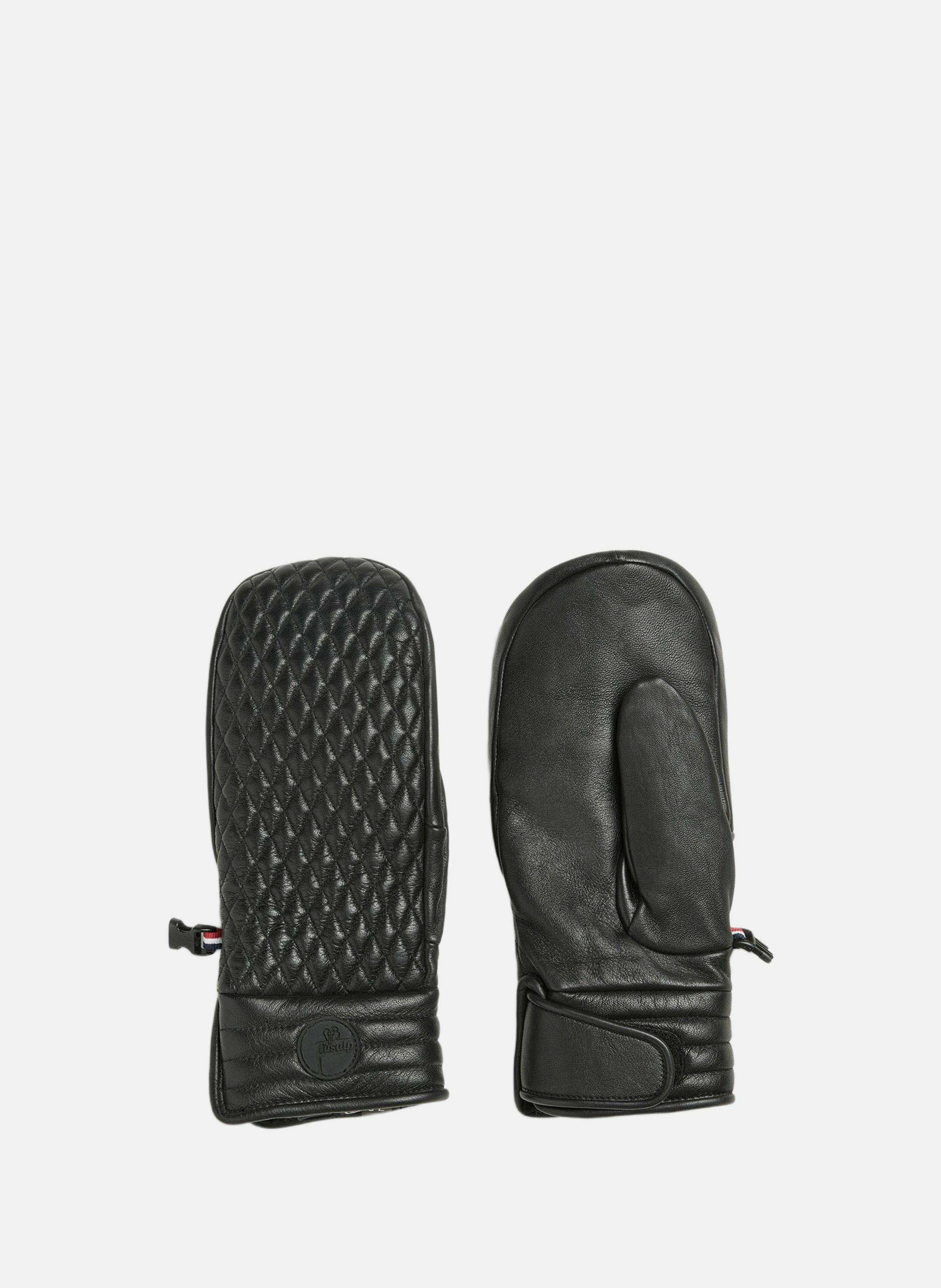 Moufles de ski athena mitten cuir de chevre FUSALP Noir