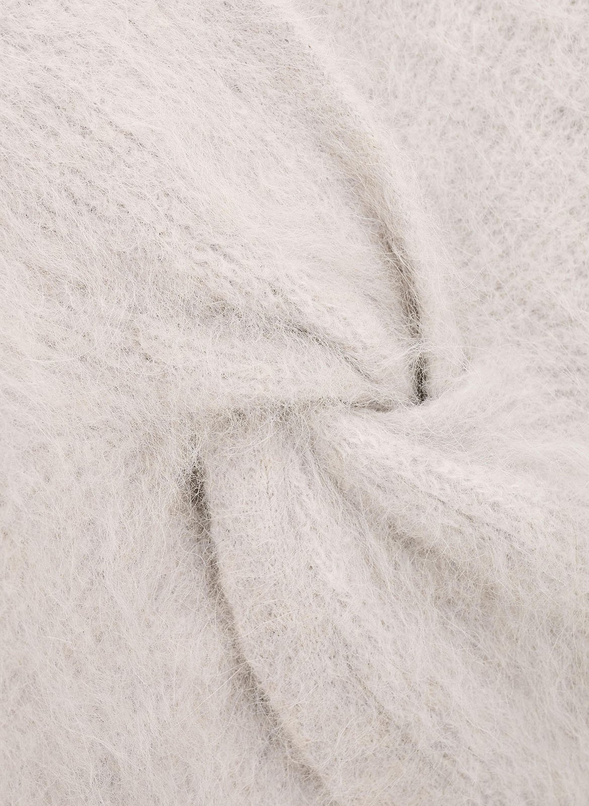 Pull oversize col rond en laine mélangée fill BA&SH Gris