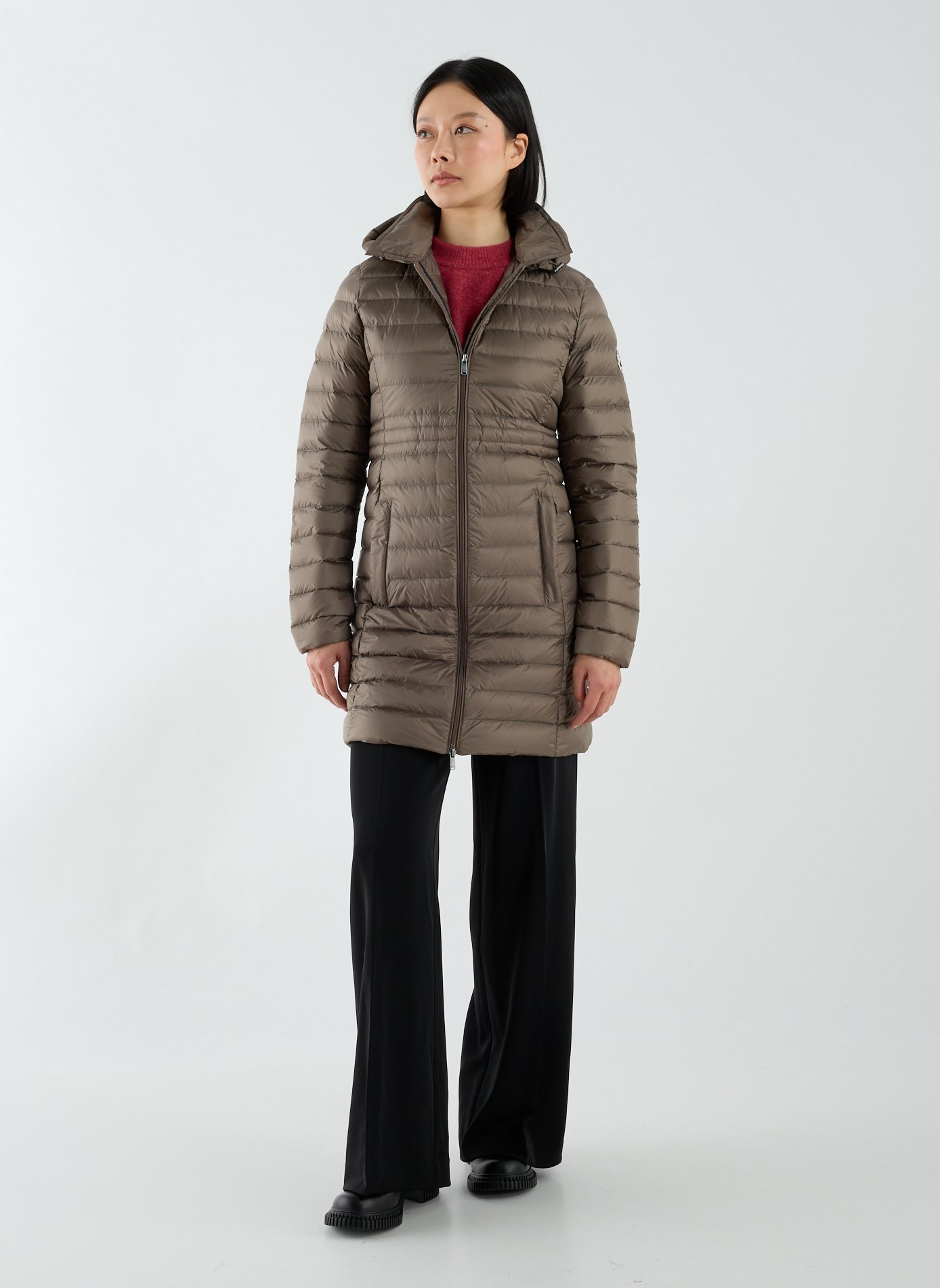 Long padded down jacket JOTT Grey