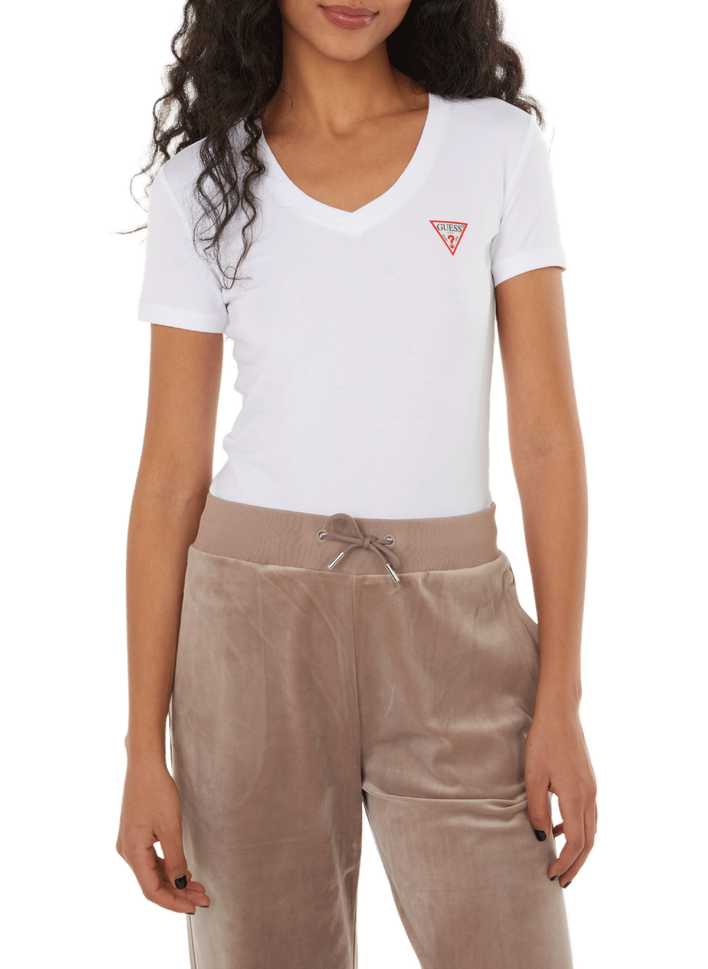 GUESS T-shirt en coton Blanc