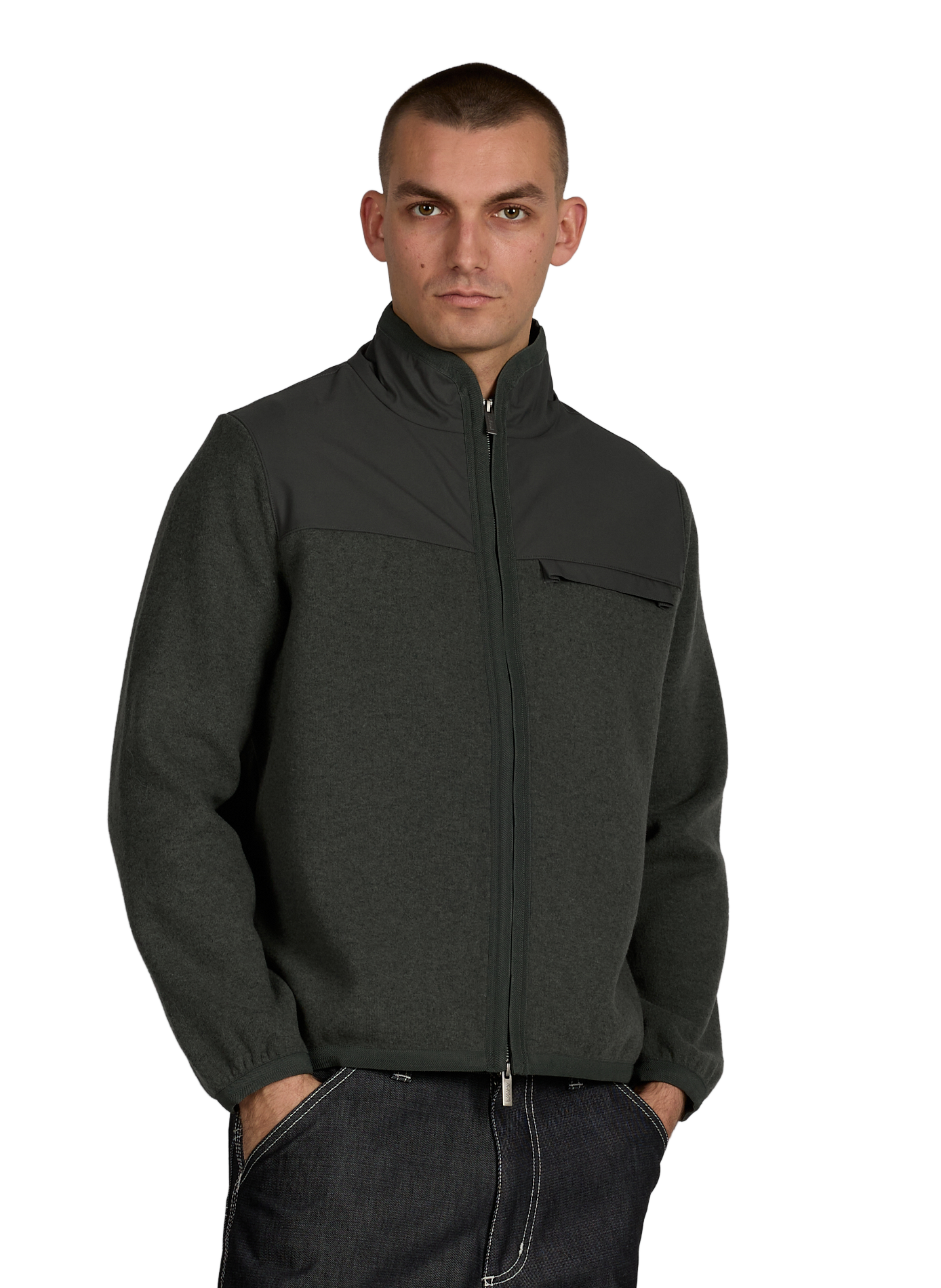 High-neck jacket K-WAY Khaki