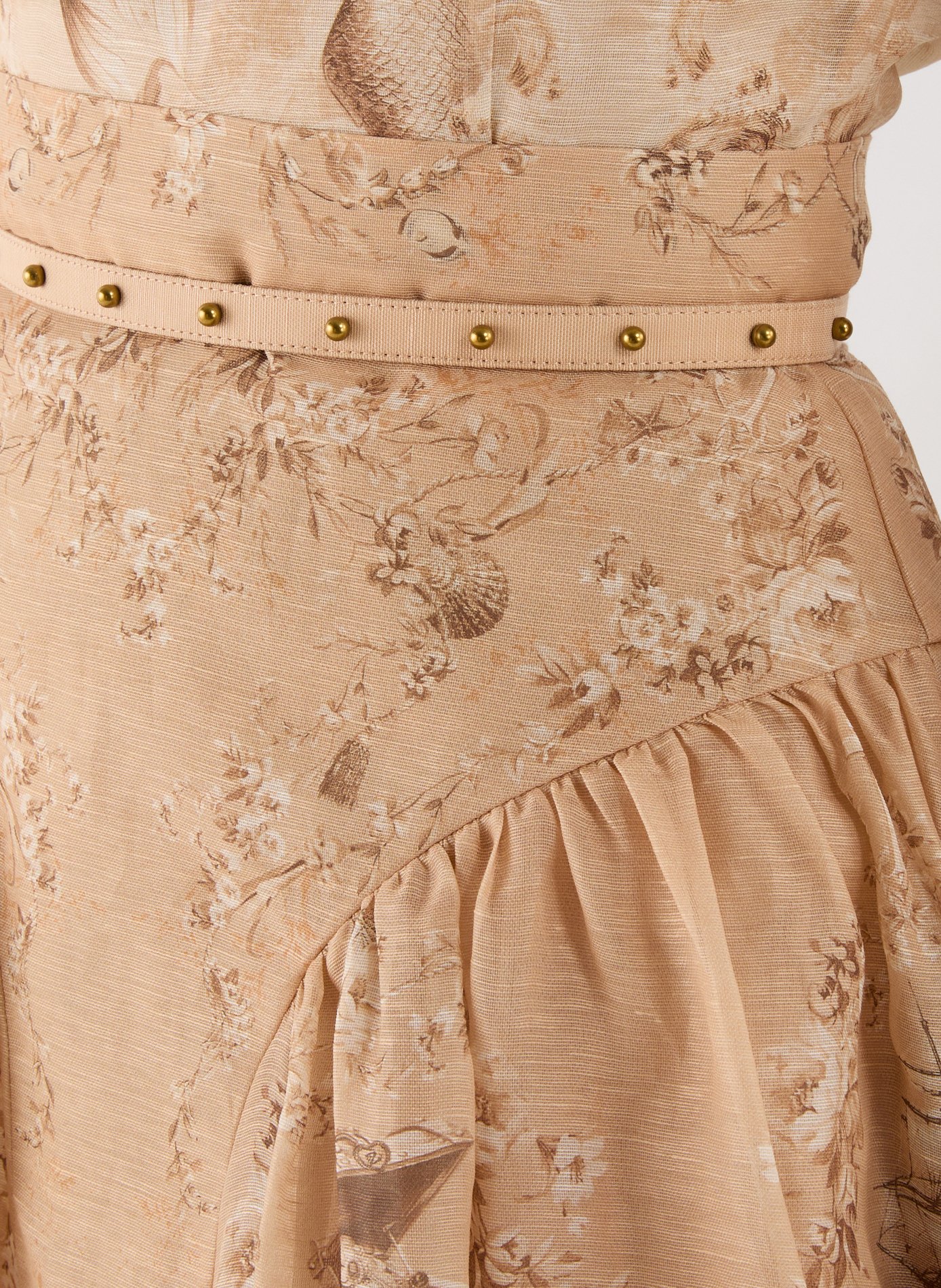 Midi skirt with linen and silk pattern ZIMMERMANN Multicolour