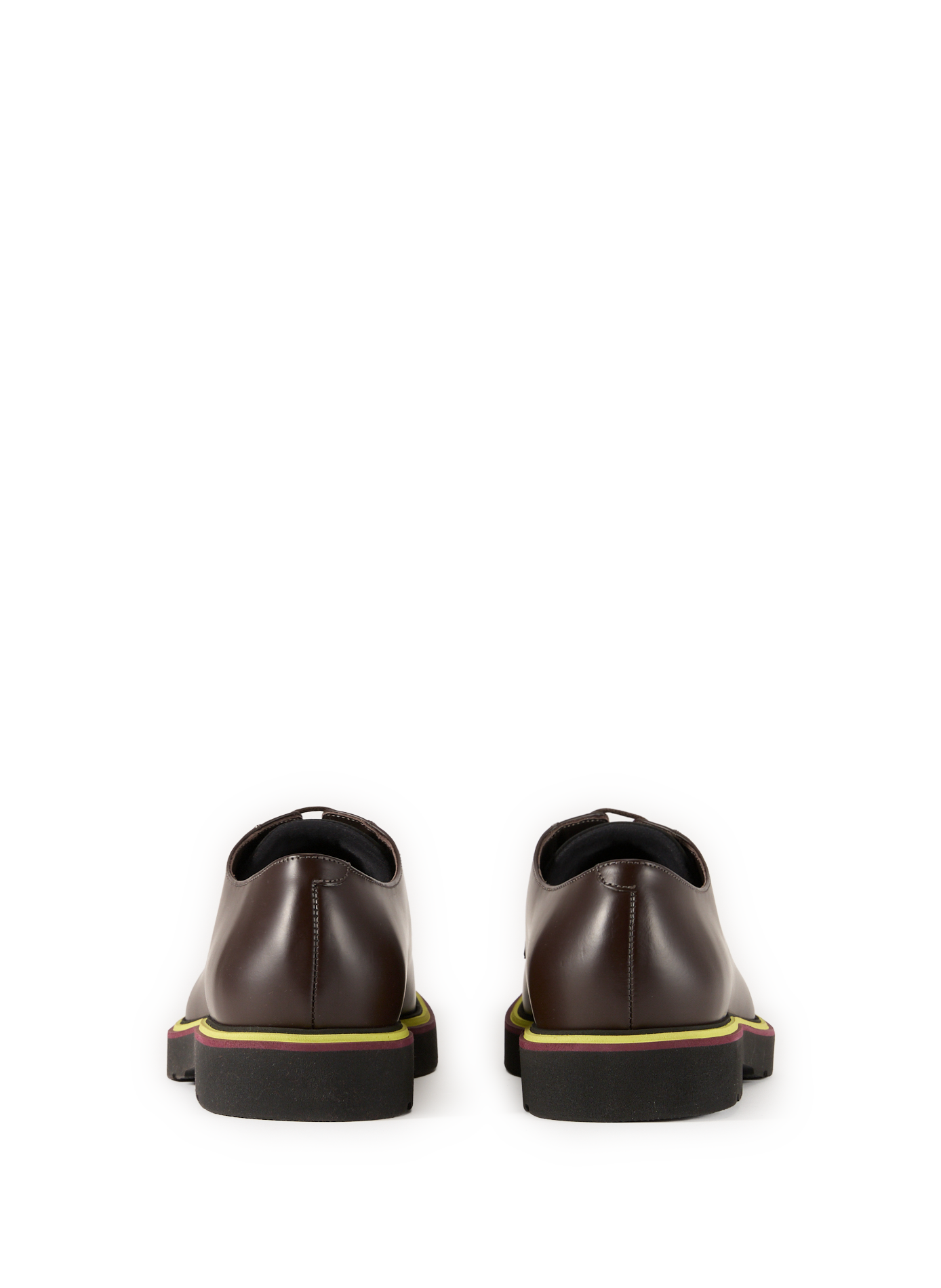 Derbies Ras en cuir lisse PAUL SMITH Marron