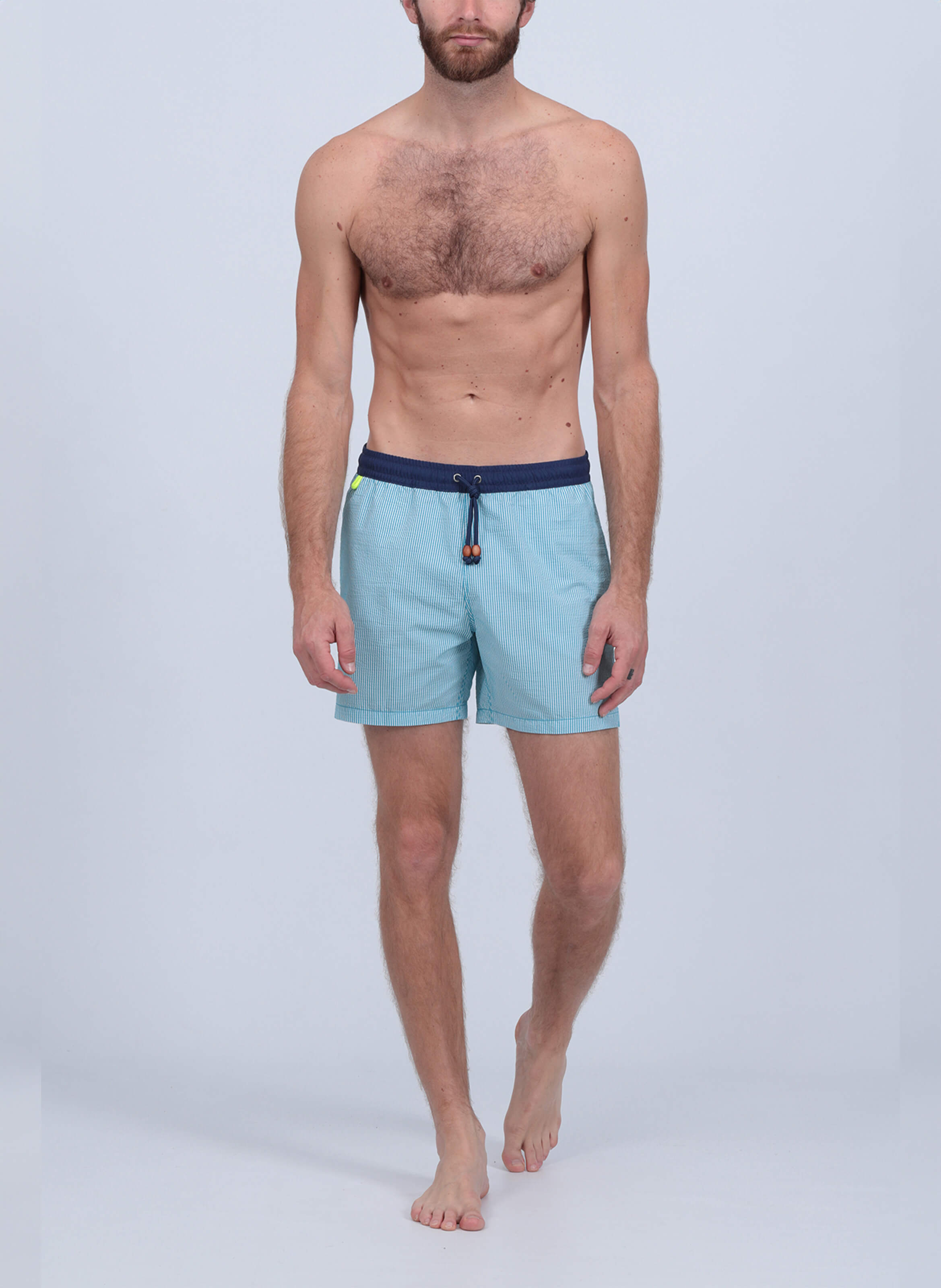 Short de bain  -  seersucker GILI'S Bleu