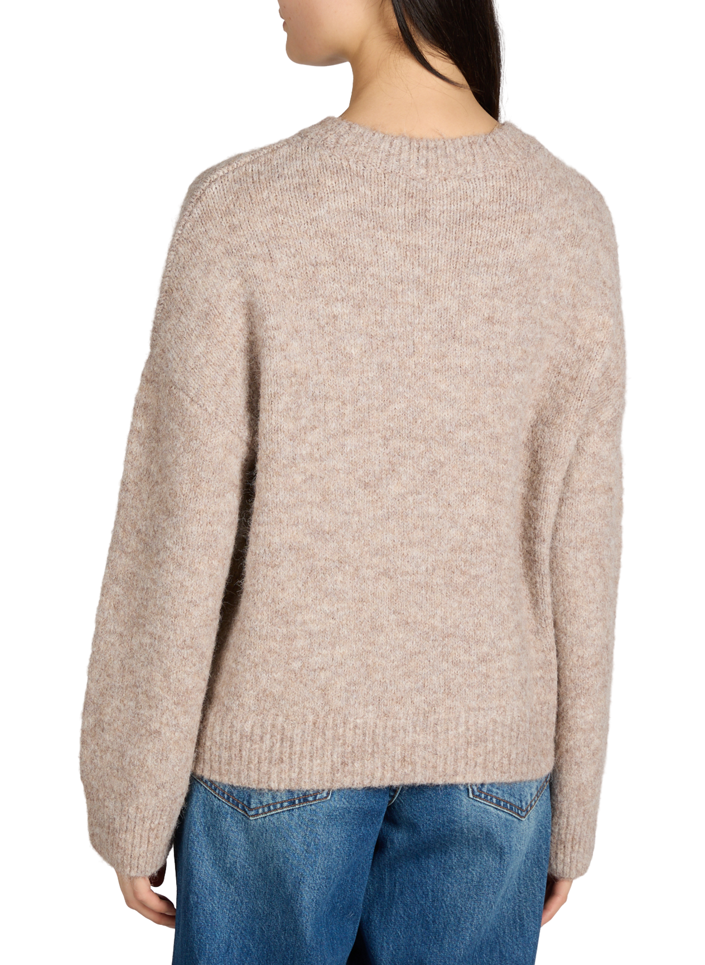 Oversized wool blend sweater OBJECT Beige