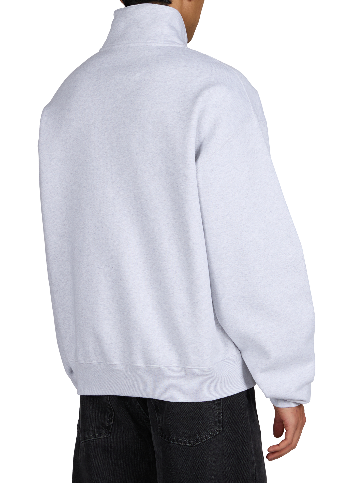 Sweat à col zippé camionneur Gros Grain en coton JACQUEMUS Gris
