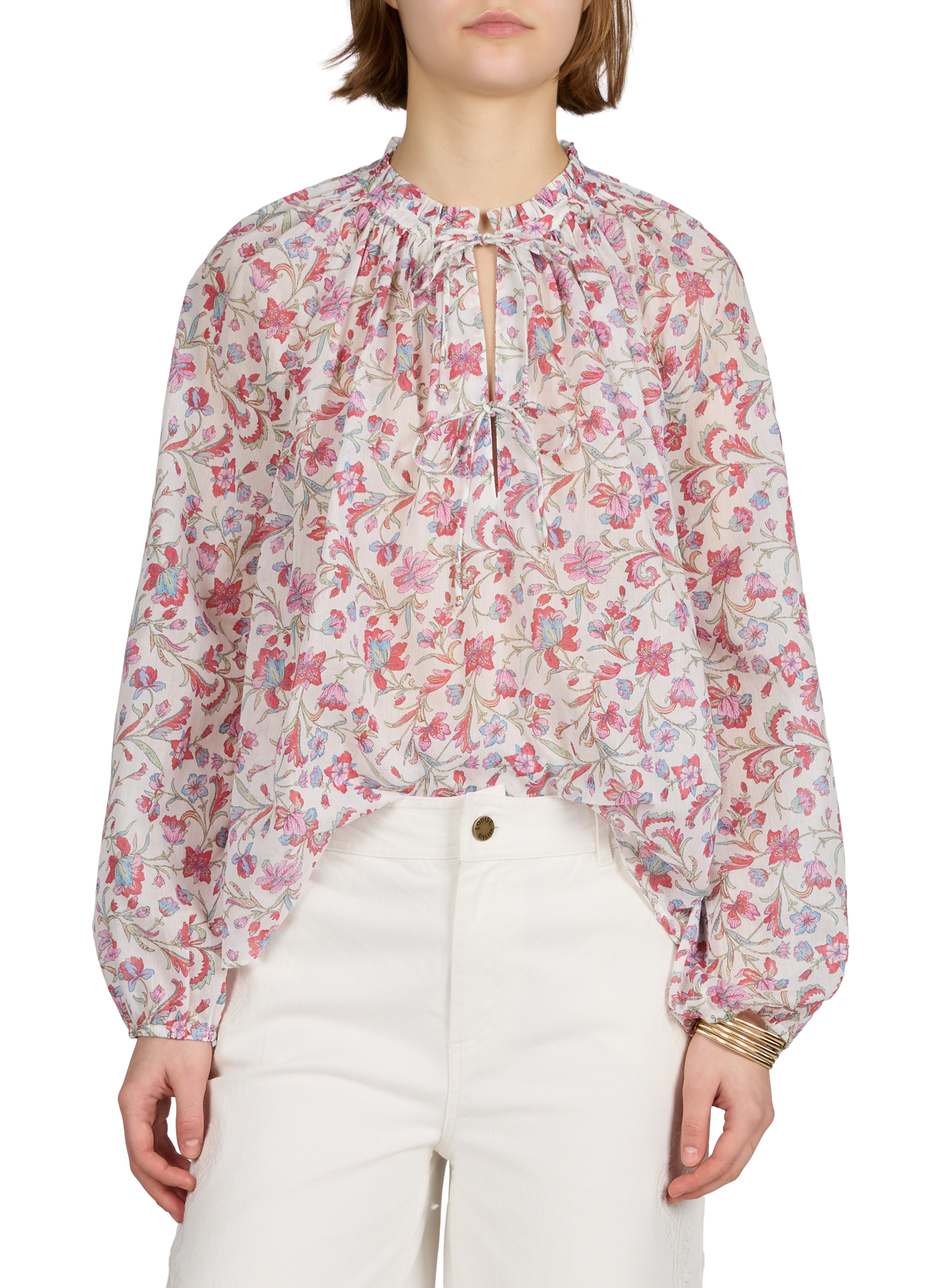 Blouse Nicoliana floral in cotton LOUISE MISHA Multicolour