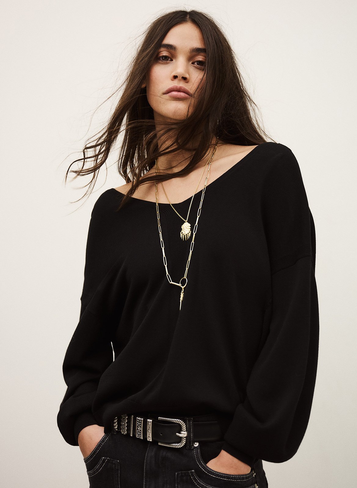 Pull col rond brenda BA&SH Noir