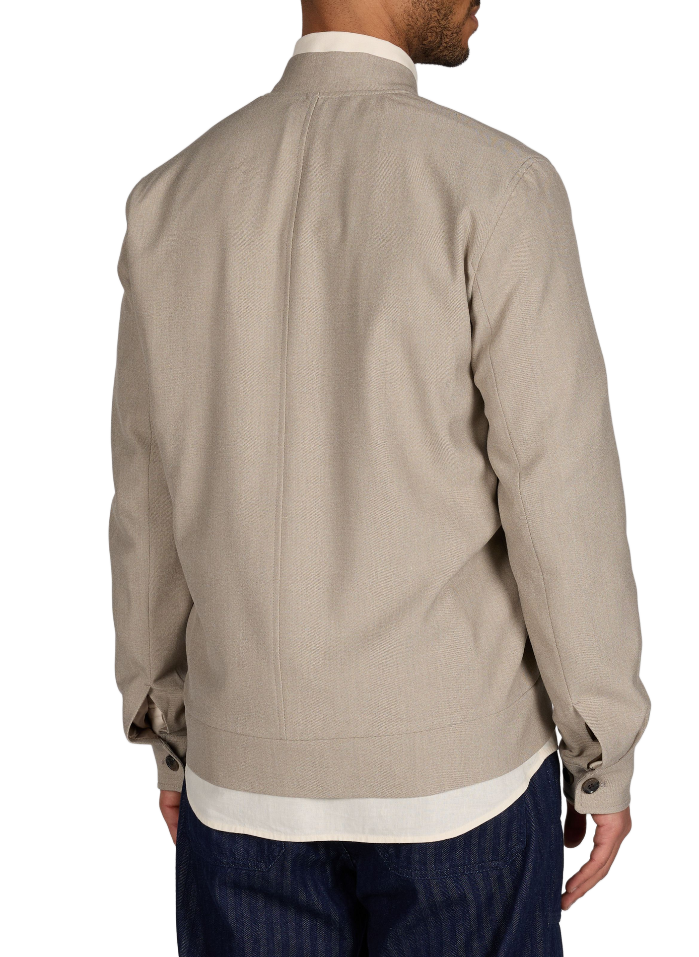 Straight lightweight jacket with high collar LES DEUX Beige