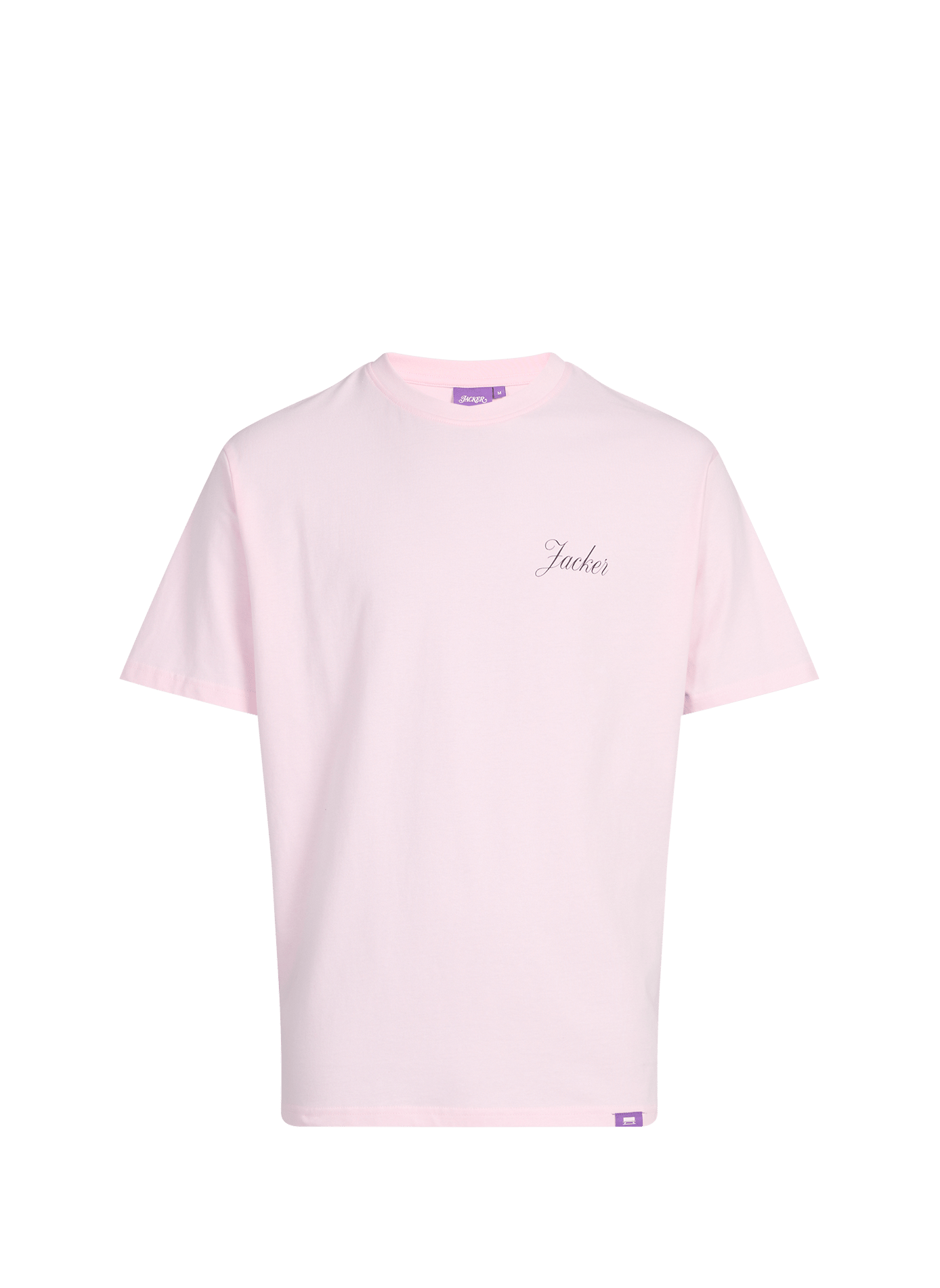 Straight printed cotton T-shirt JACKER. Pink