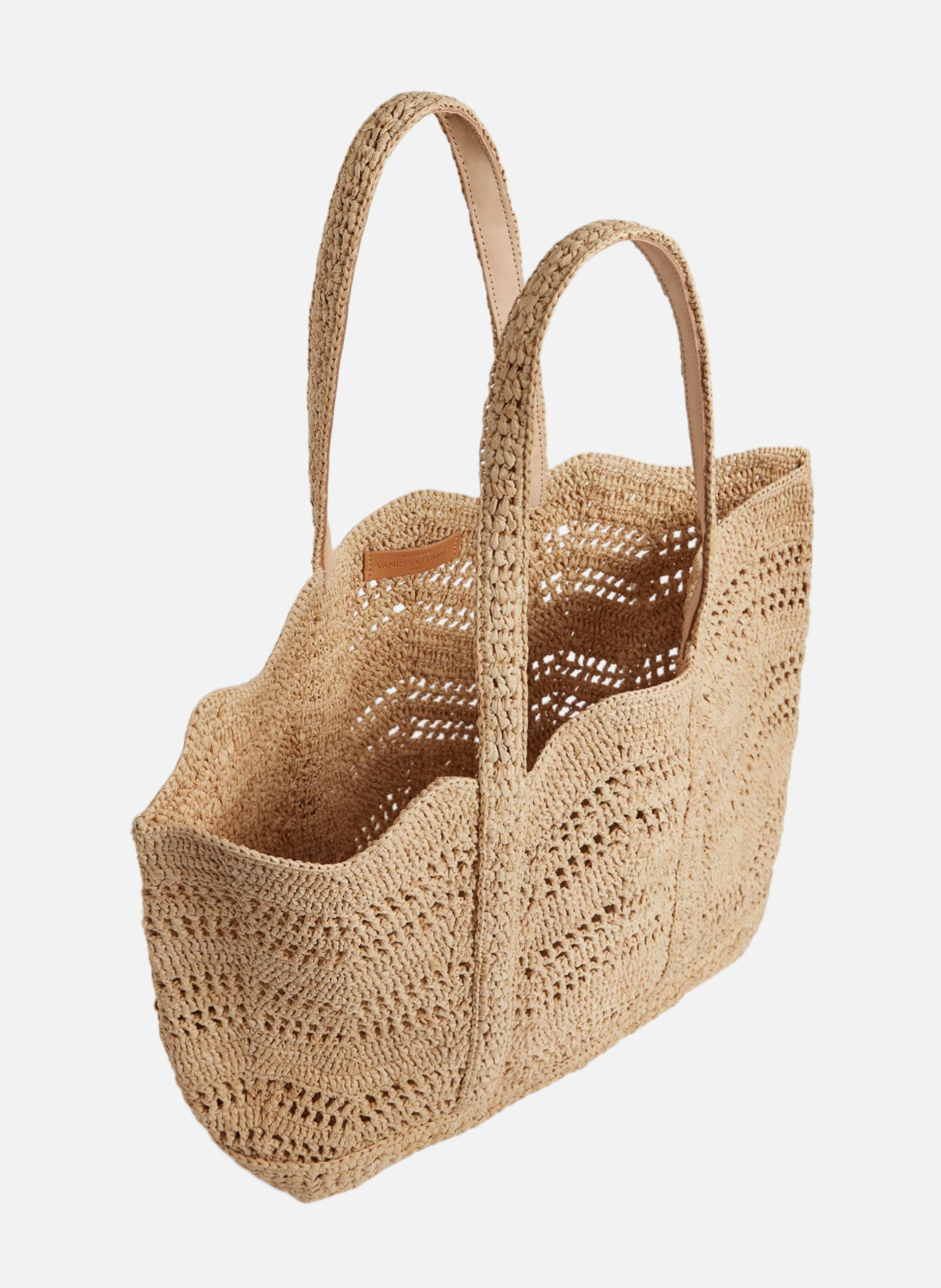 Cabas l en raphia VANESSA BRUNO Beige