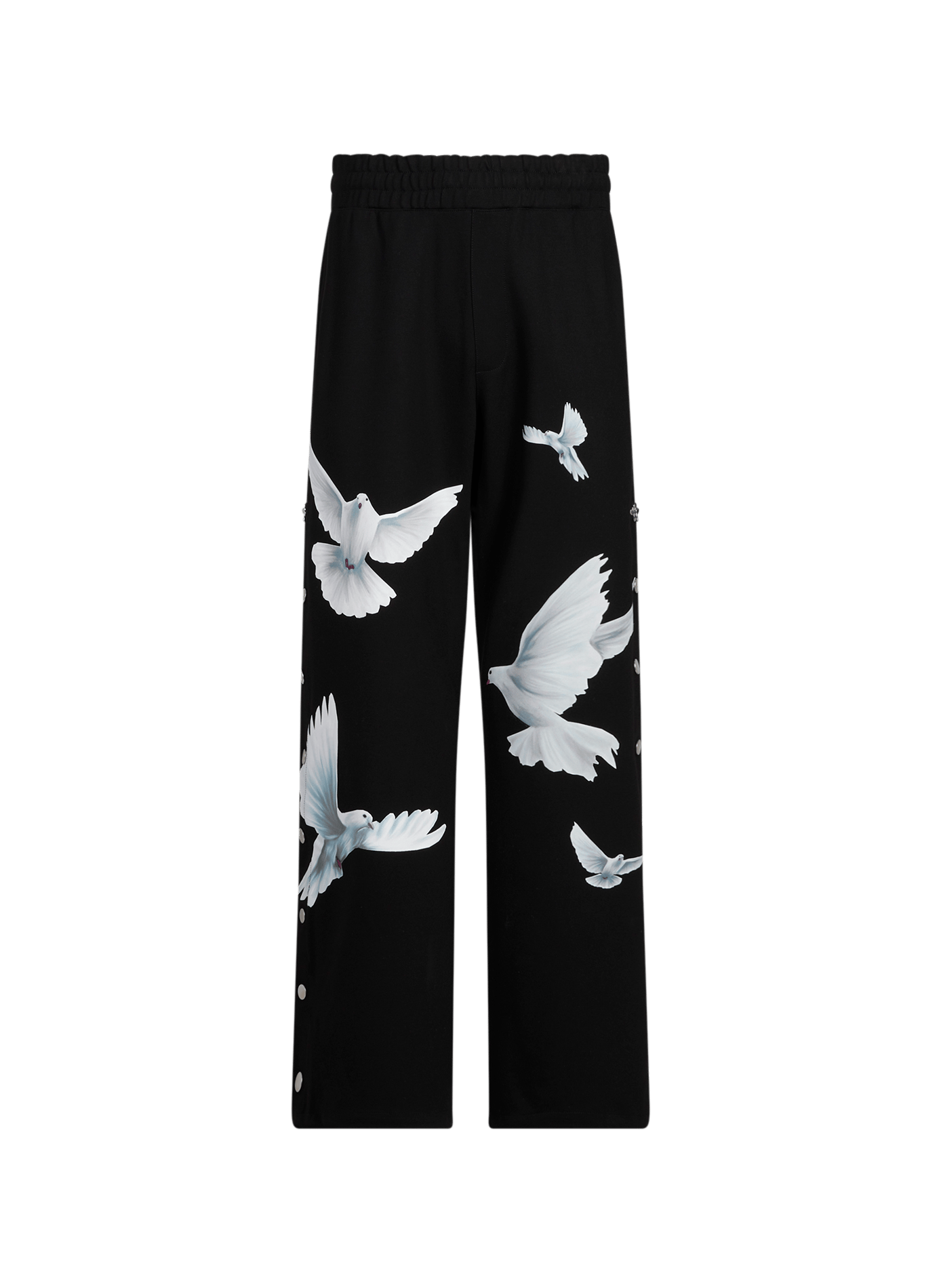 Pantalon droit imprimé à boutons 3 PARADIS Noir