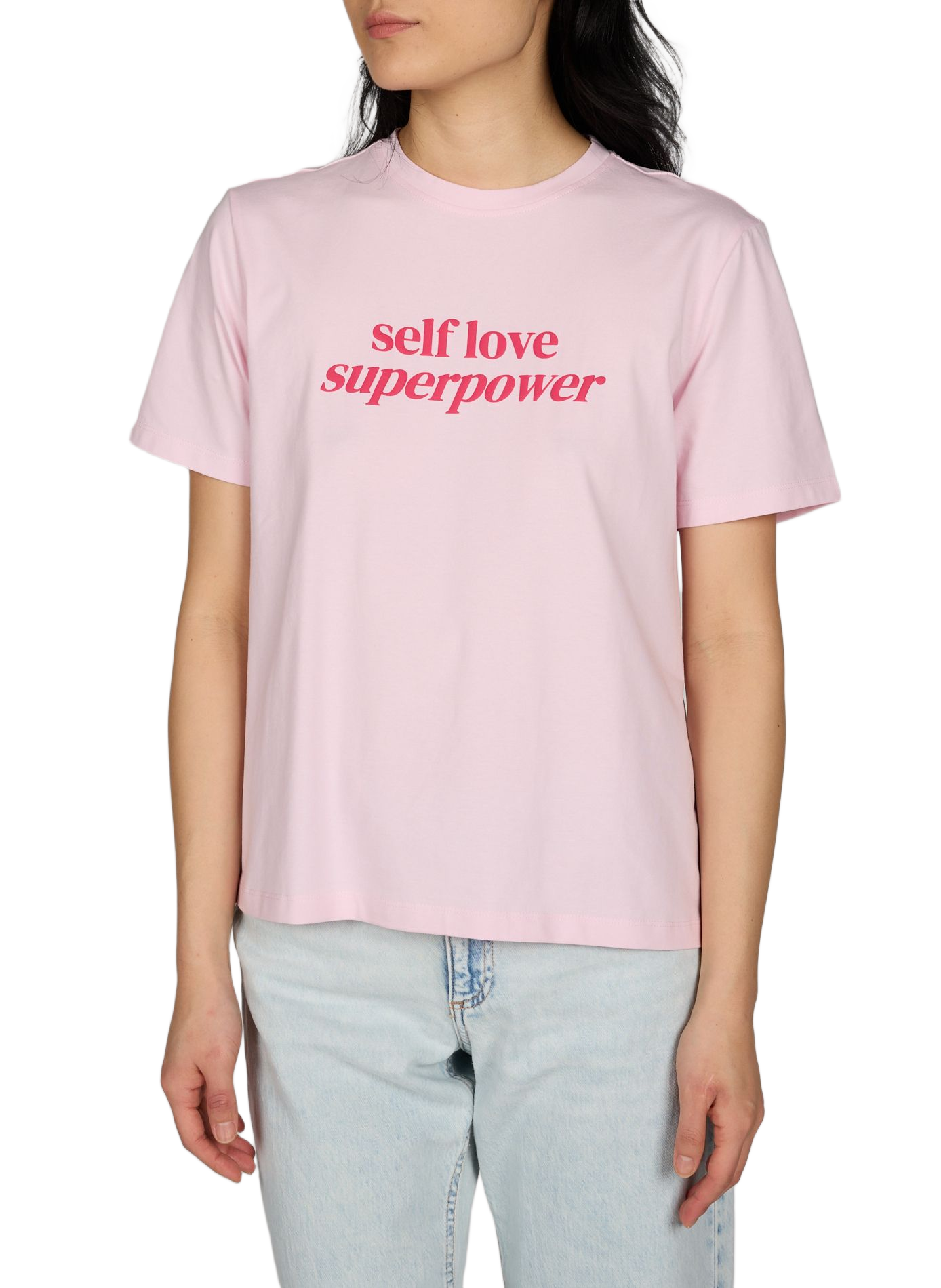 T-shirt Vinora en coton mélangé VILA Rose