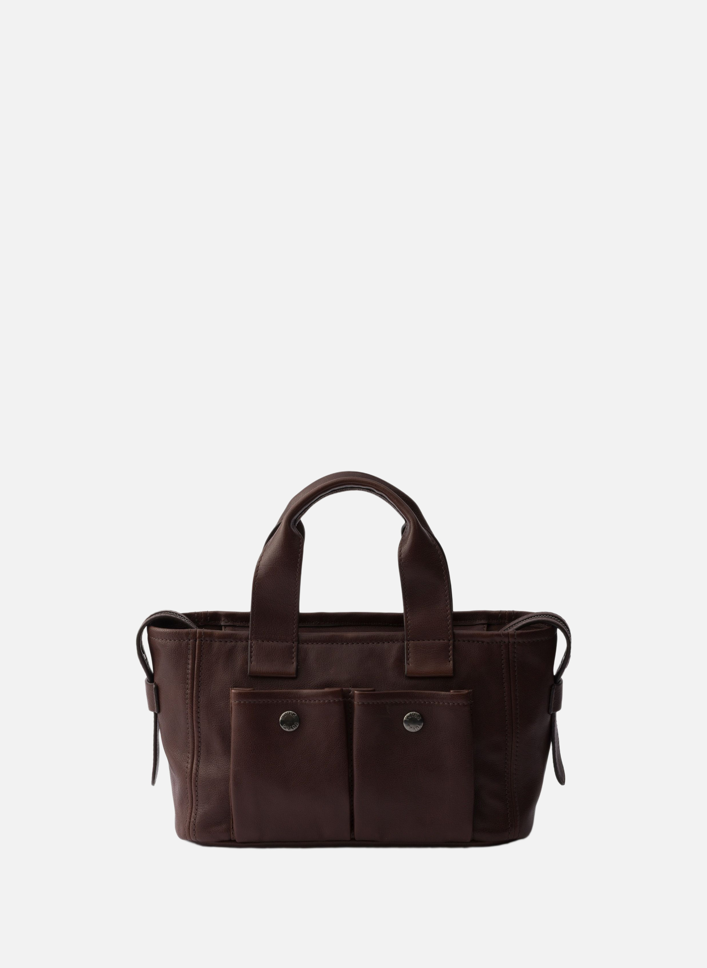 Cabas en cuir prada route Marron