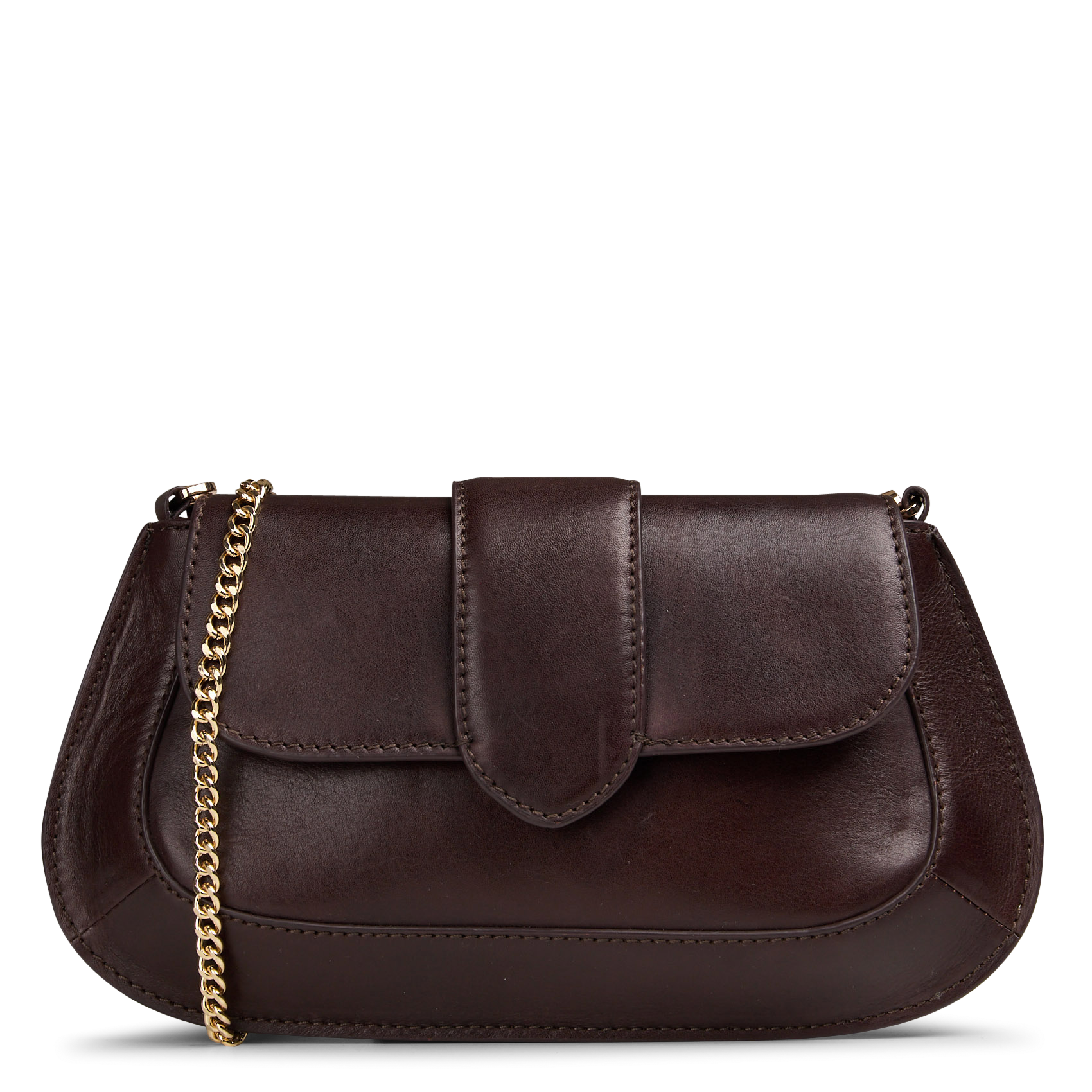 Sac bandoulière en cuir marcel mini MAISON 123 Marron