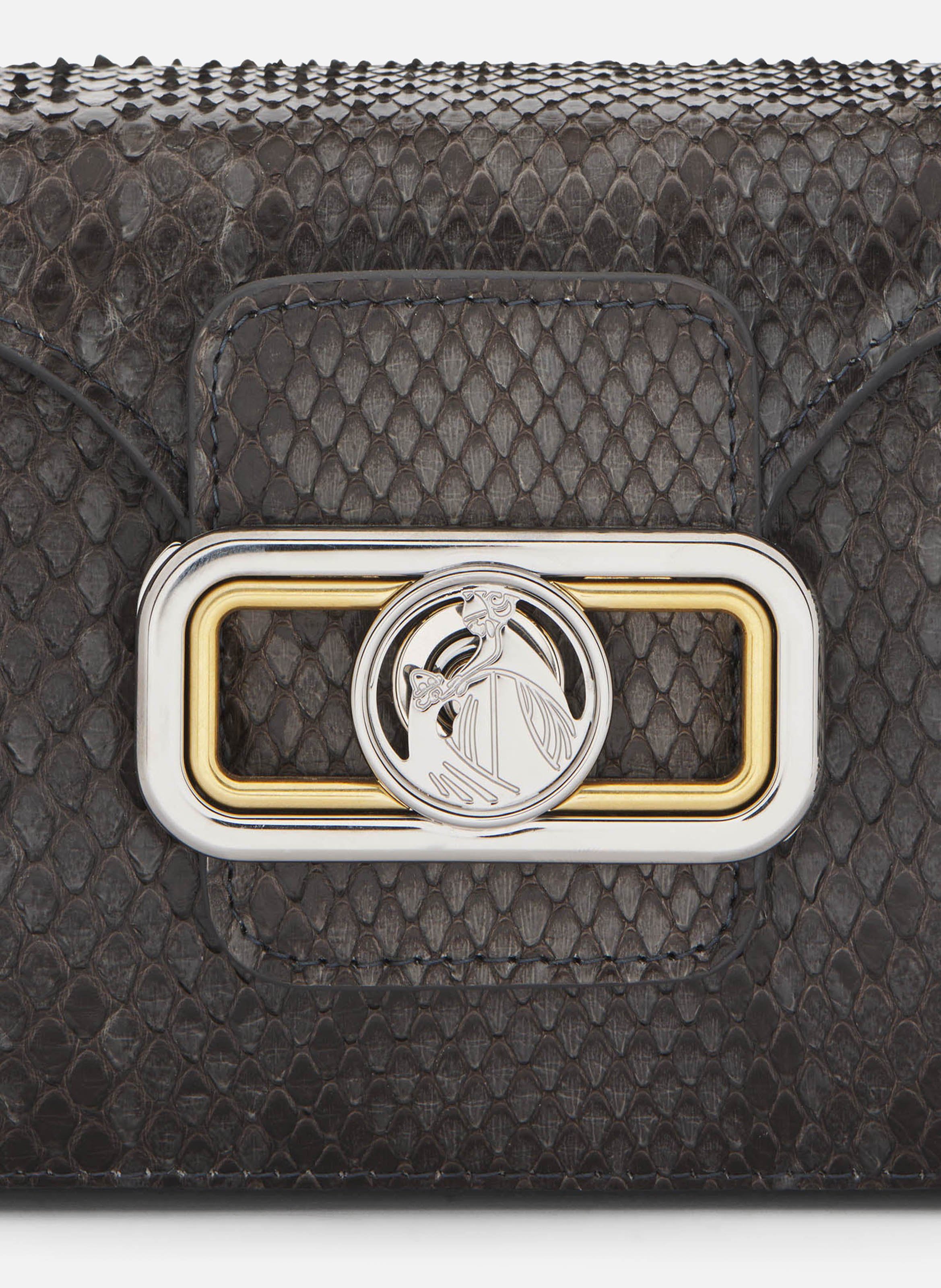 Sac pencil cat en python LANVIN Noir