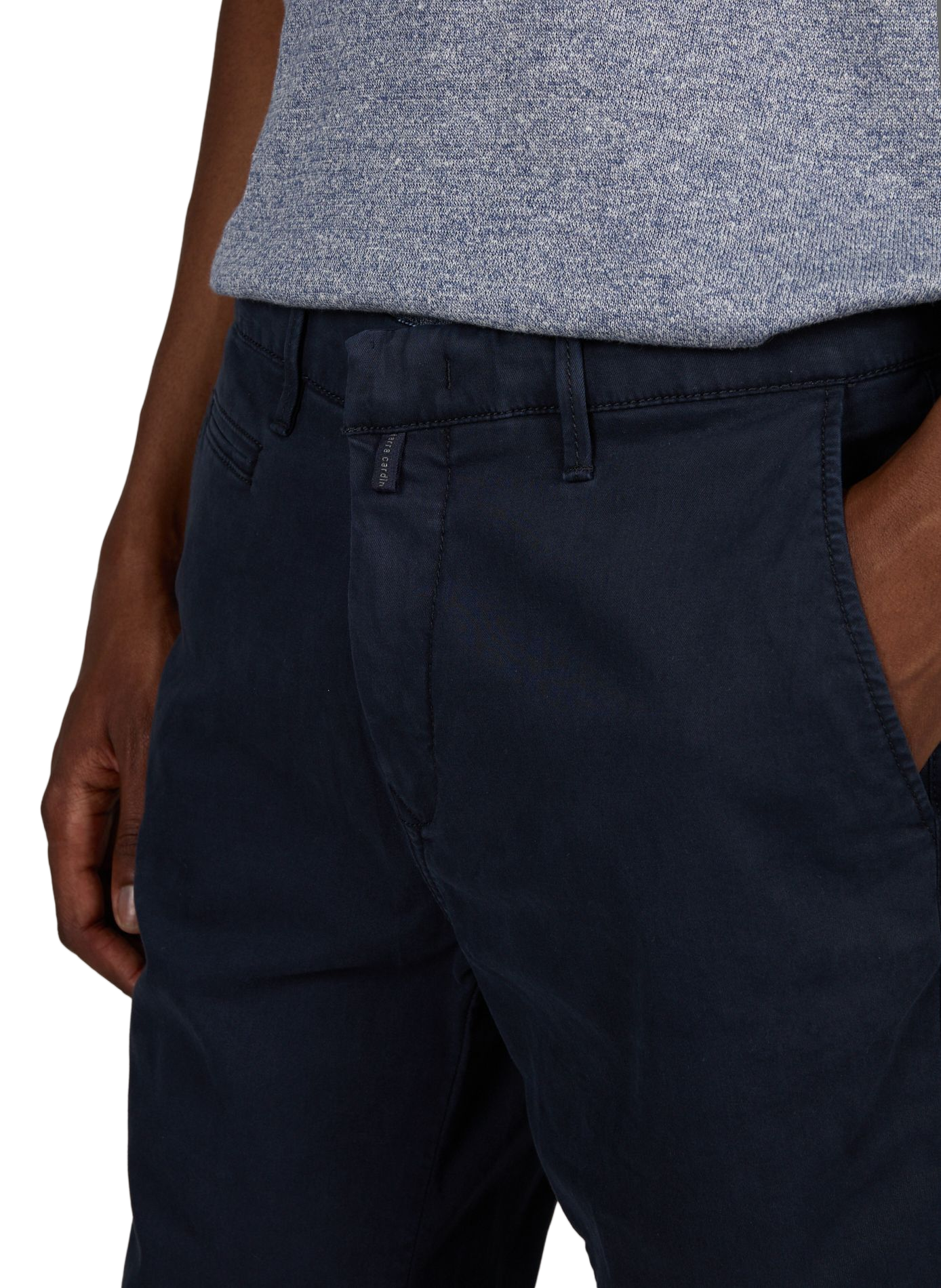 Straight cotton shorts PIERRE CARDIN Blue