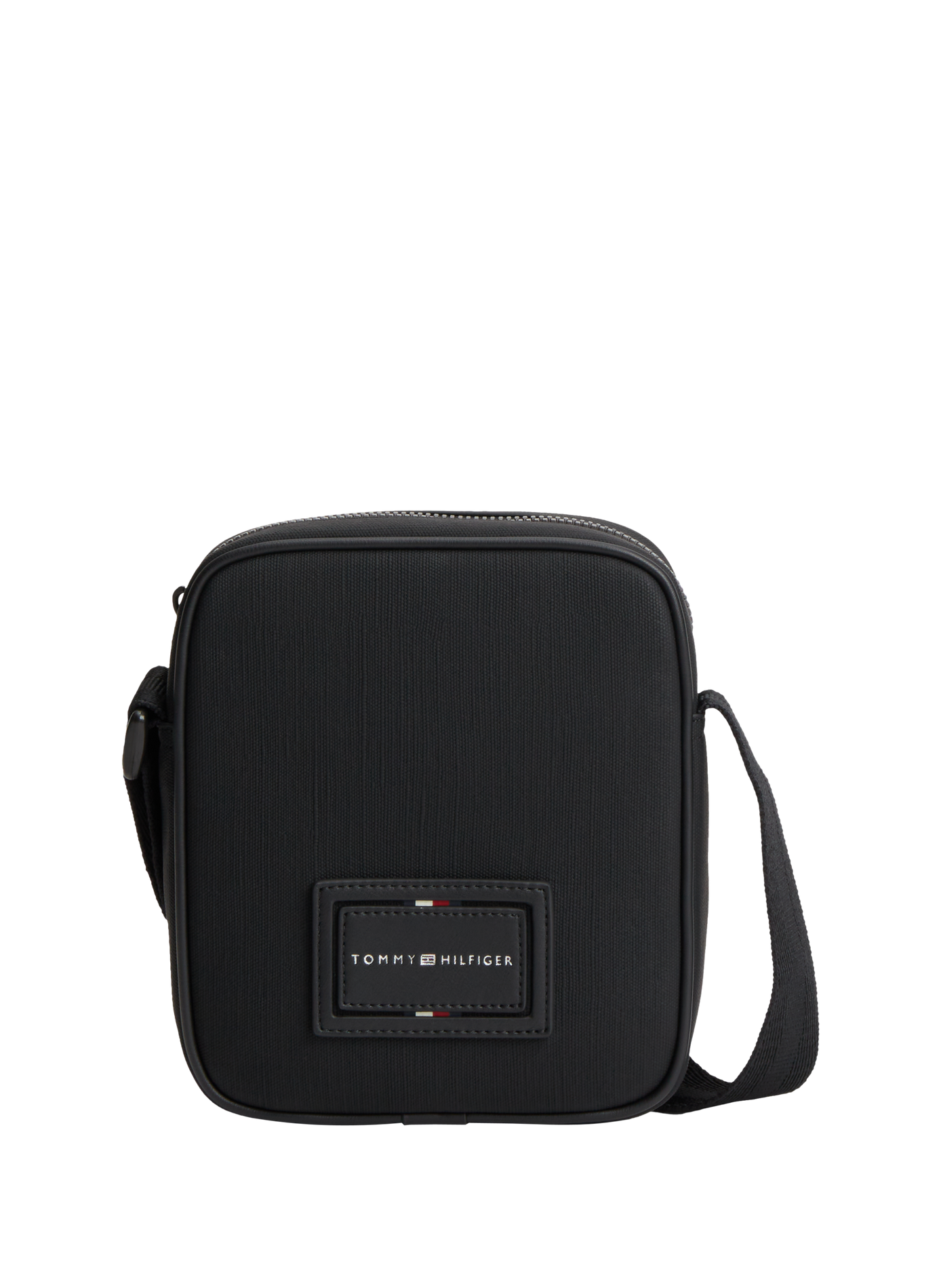Crossbody bag with embroidered logo patch TOMMY HILFIGER Black