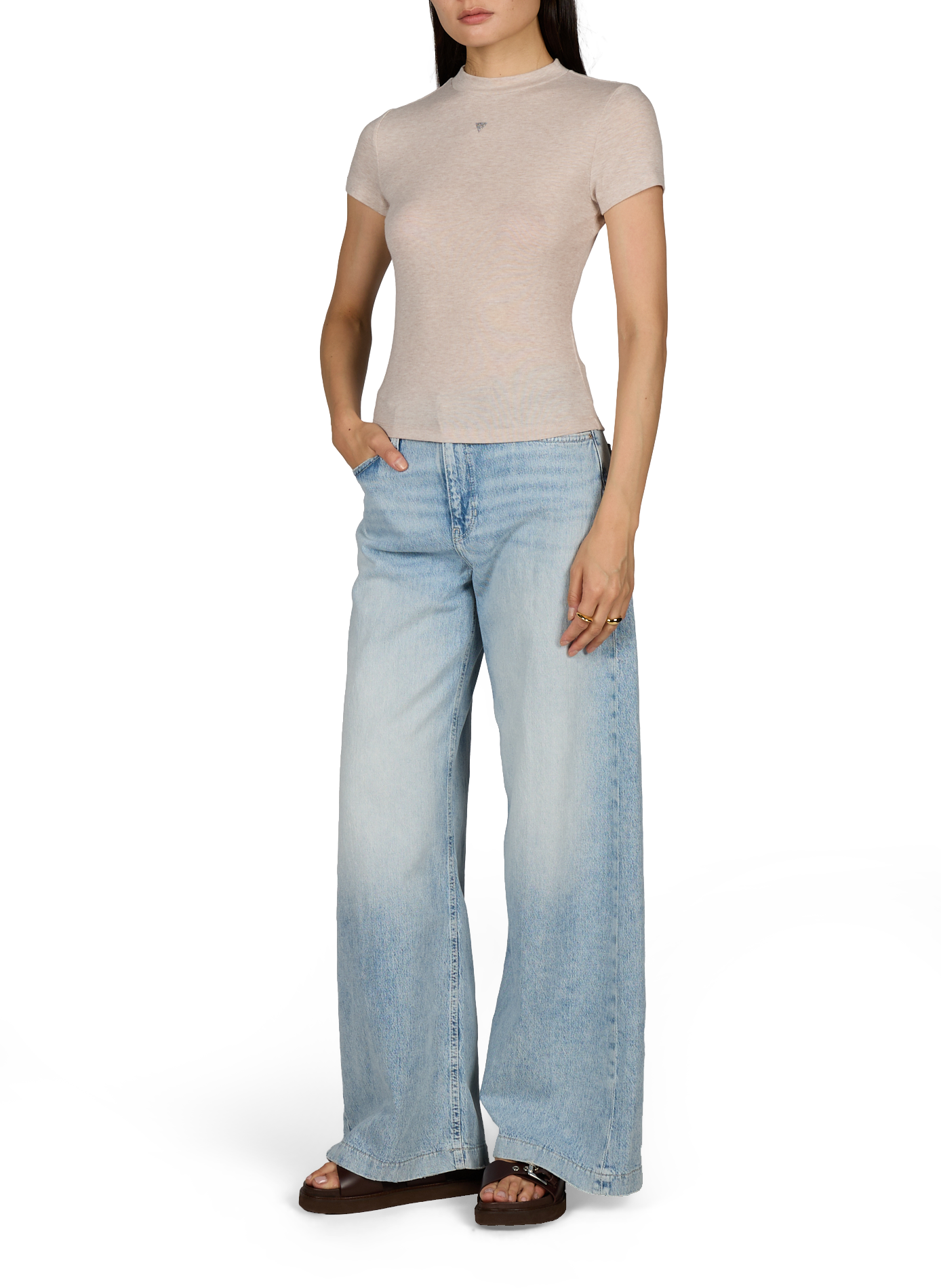 High-waisted Bellagio jeans GUESS Blue