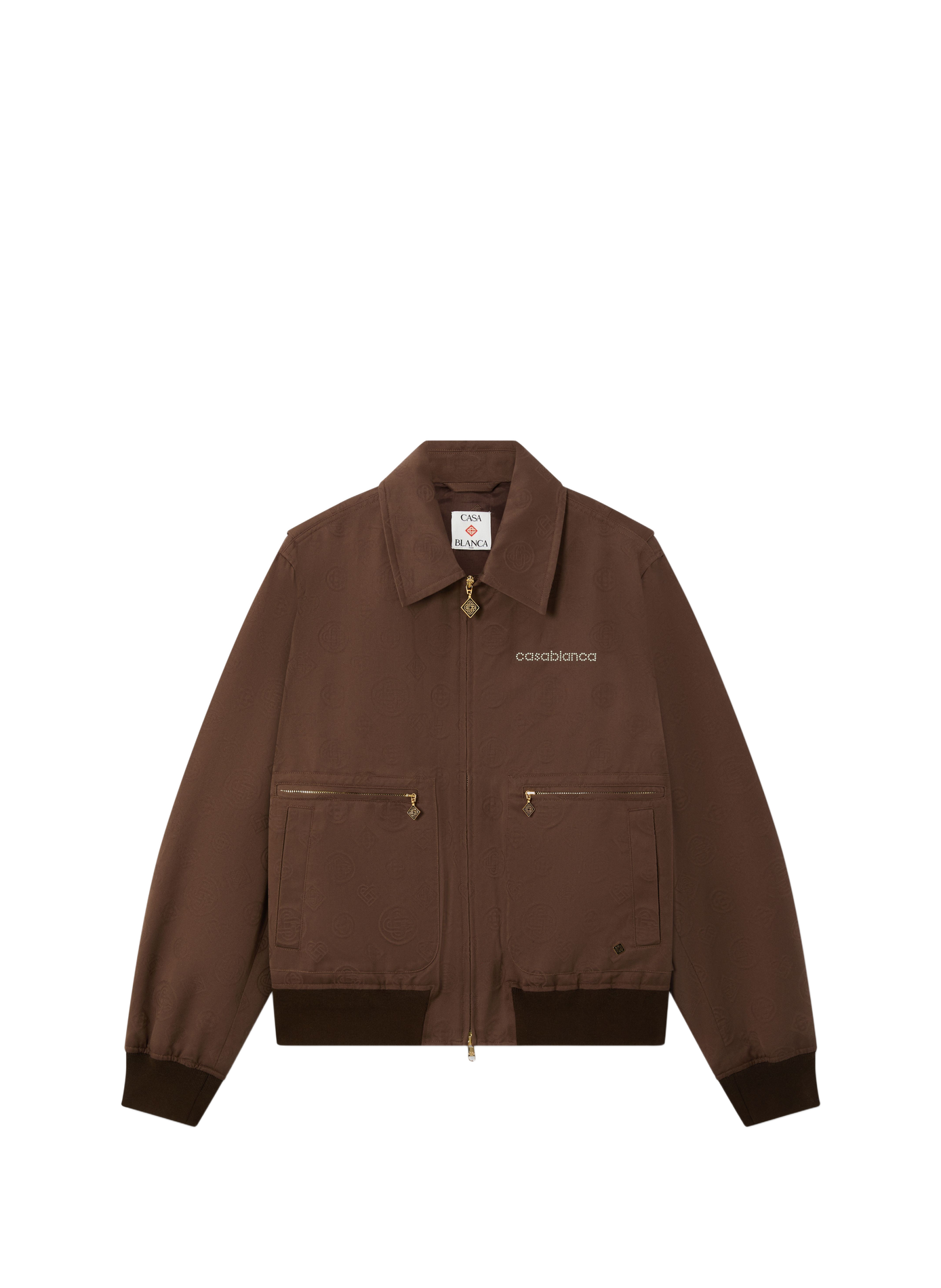 Blouson sérigraphié en coton CASABLANCA PARIS Marron