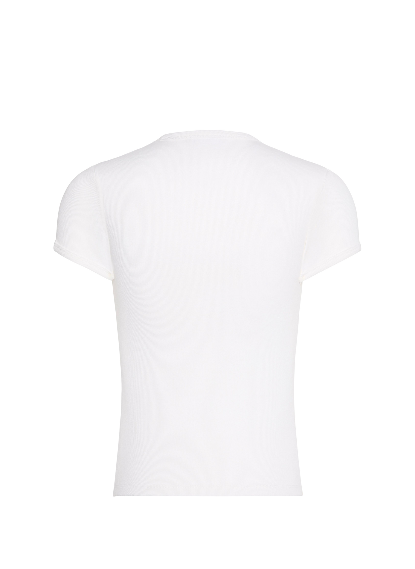 Taillierte T-Shirt mit Logo aus Baumwollmischung CALVIN KLEIN Weiss
