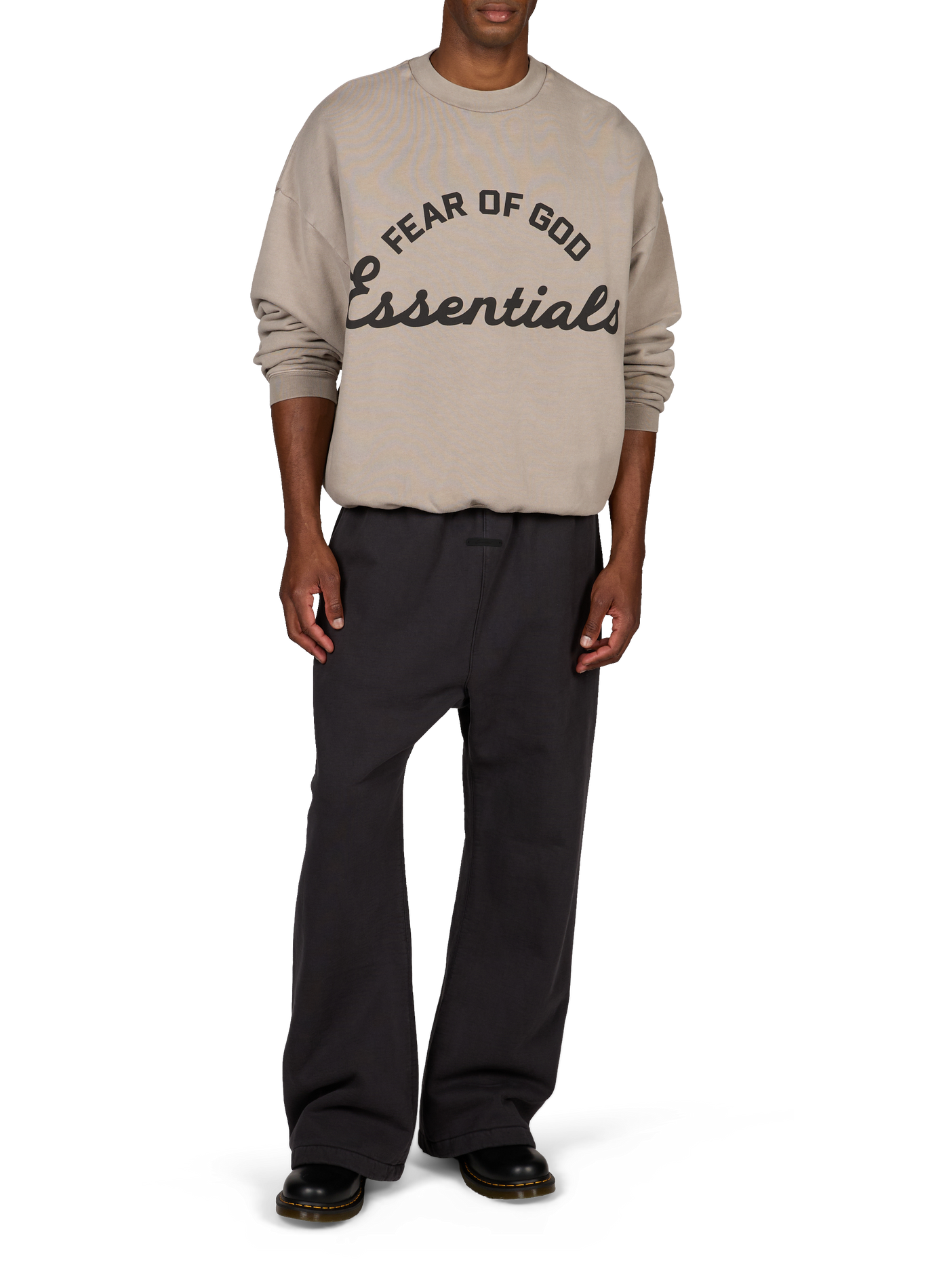 Ruime sweater met zeefdruk FEAR OF GOD ESSENTIALS Grijs