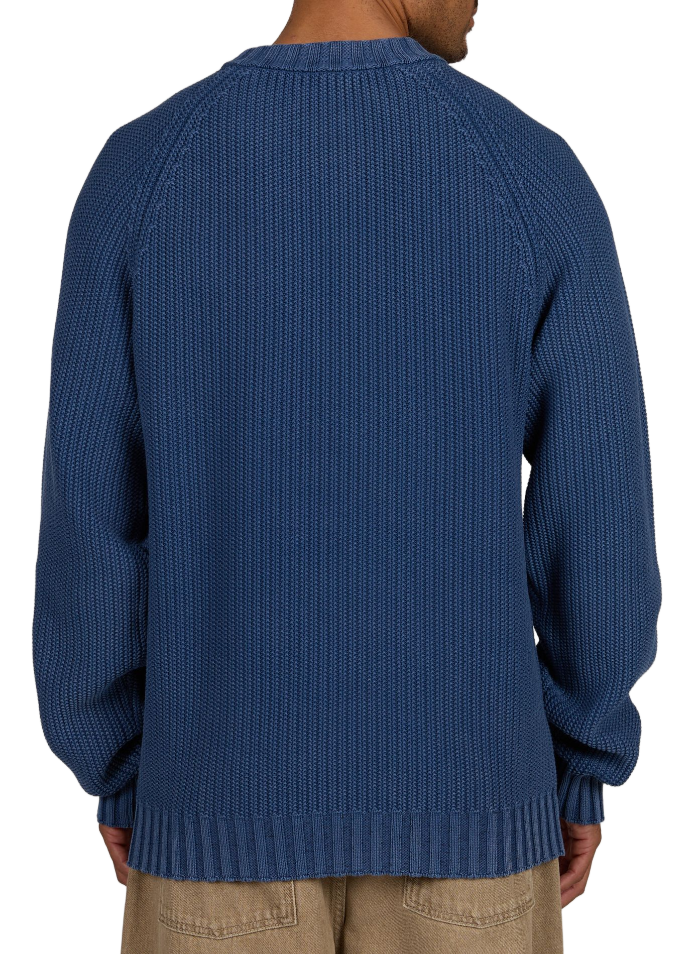 Rechte ronde hals trui van katoen HUGO BLUE Blauw