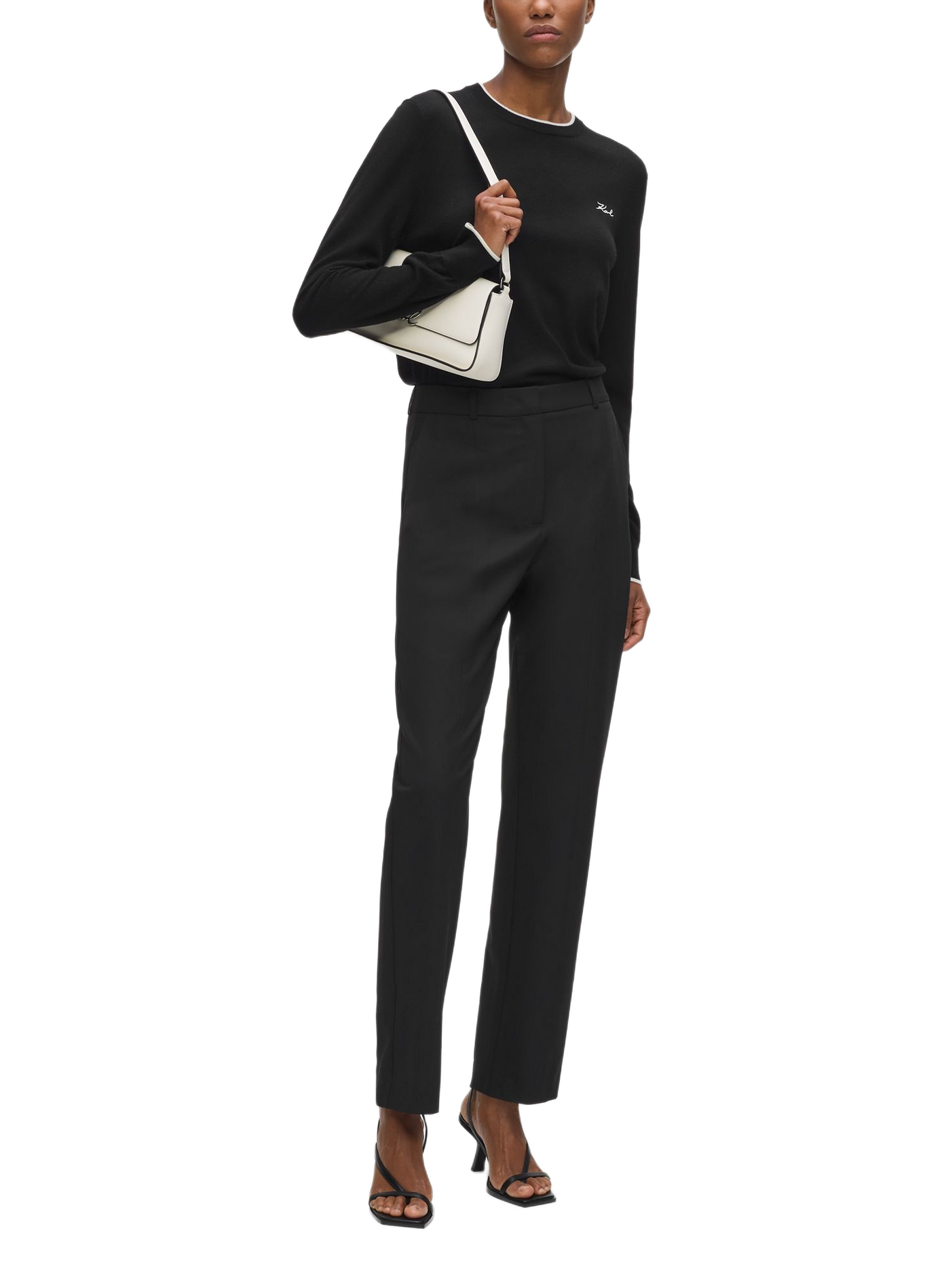 Merino wool jumper KARL LAGERFELD Black