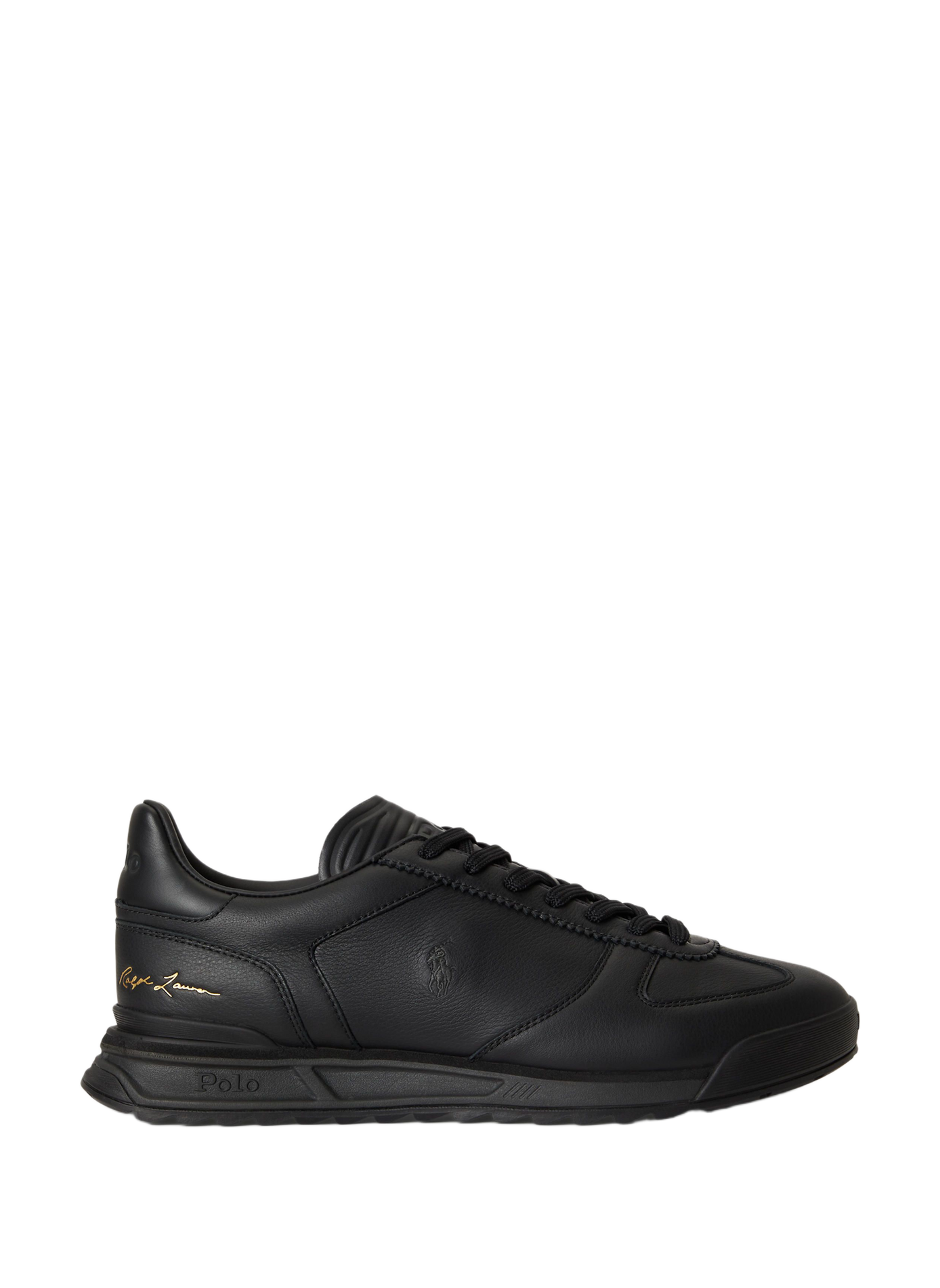 Baskets basses Varick à lacets en cuir POLO RALPH LAUREN Noir