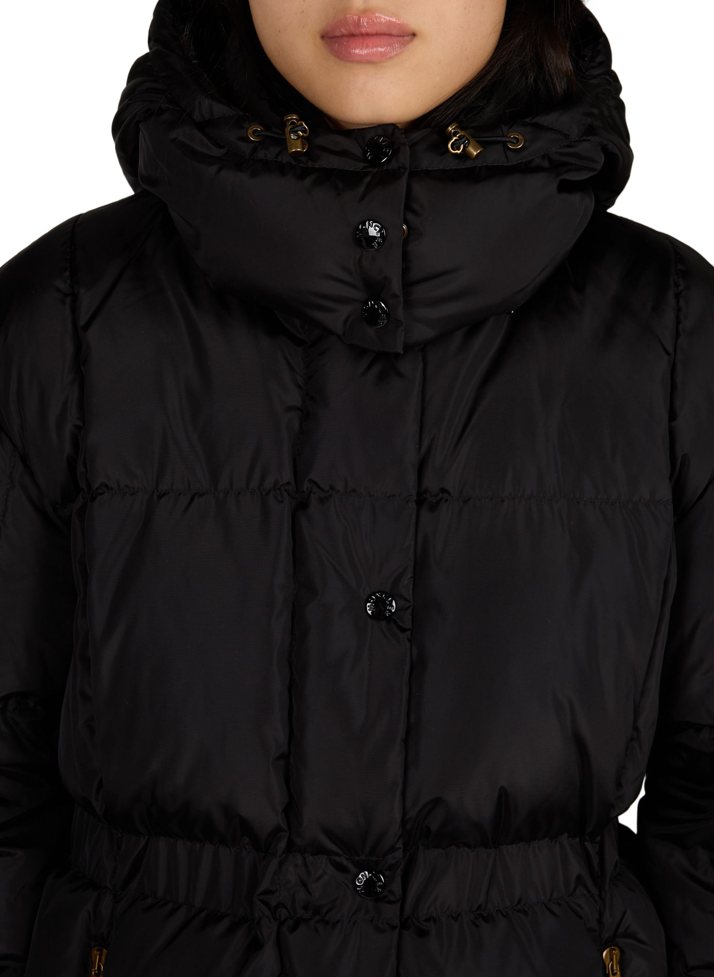Doudoune AGNEUX cintrée à capuche MONCLER Noir