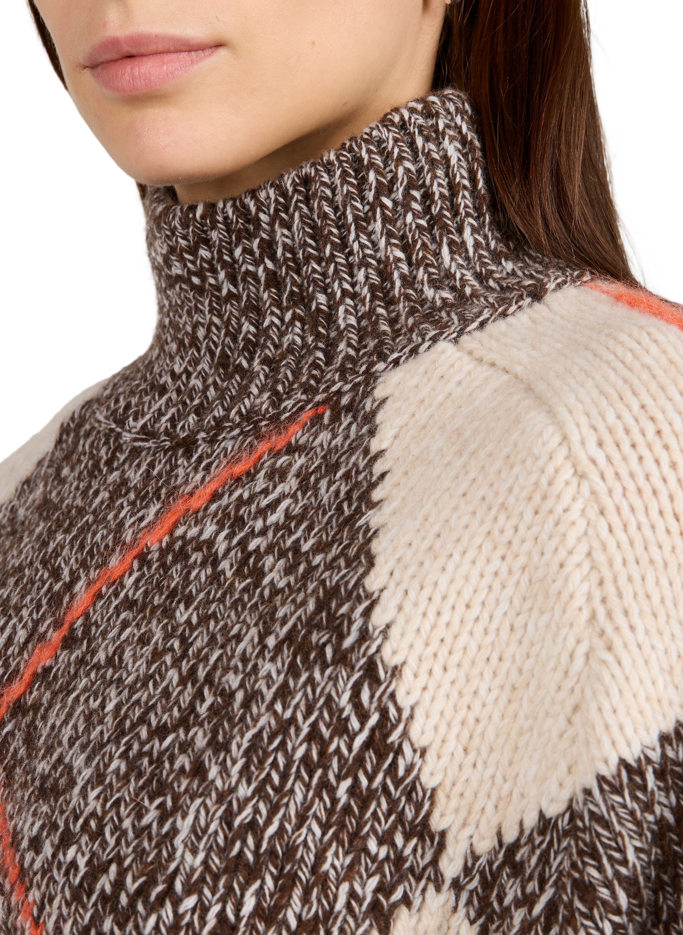 Pull col montant en laine mélangée CLOSED Multicolore