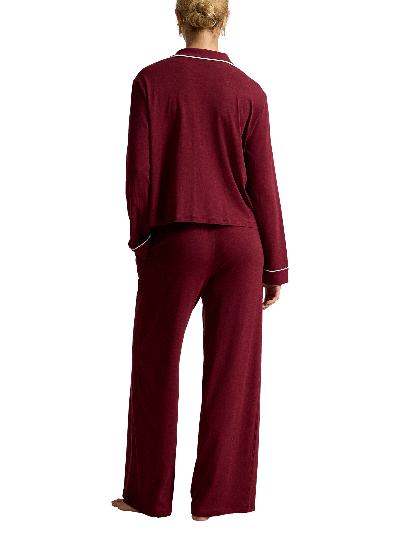 Ensemble de pyjama uni en coton mélangé POLO RALPH LAUREN Rouge