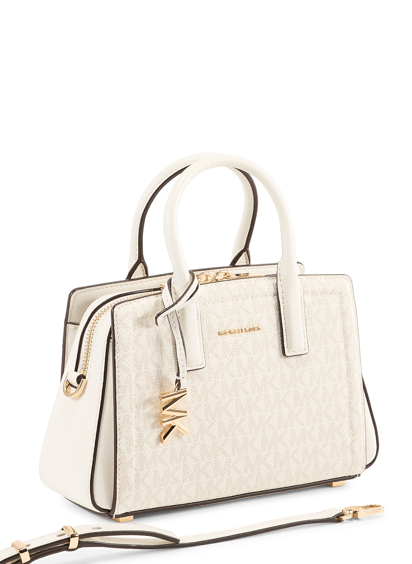 Sac à main Laila motif monogramme en bandoulière MICHAEL KORS Beige